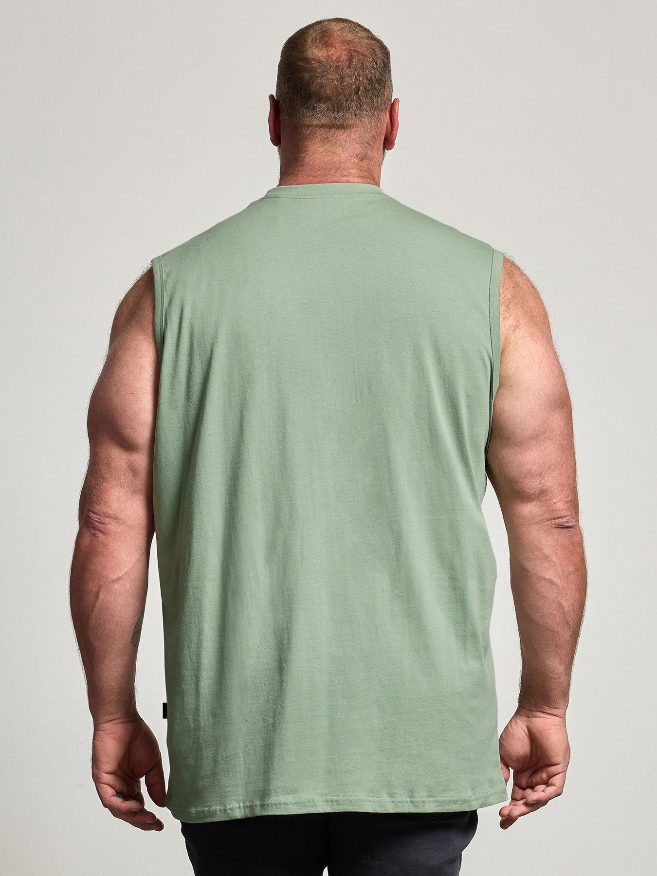 Image 2 of 4 of BadRhino 5 Pack Muscle Vests Extra Long - Green