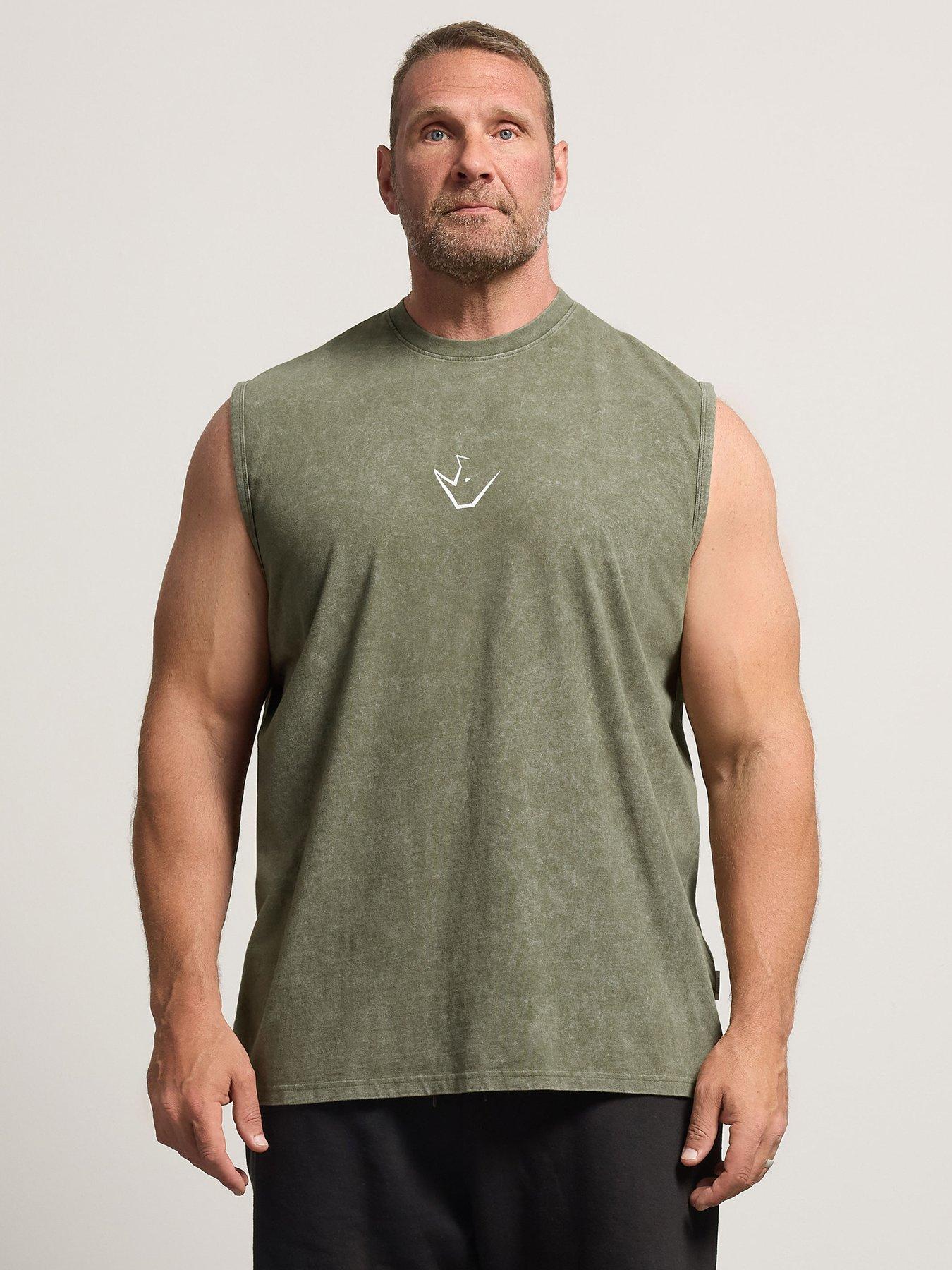 BadRhino Badrhino Ironrhino Acid Wash Old English Vest