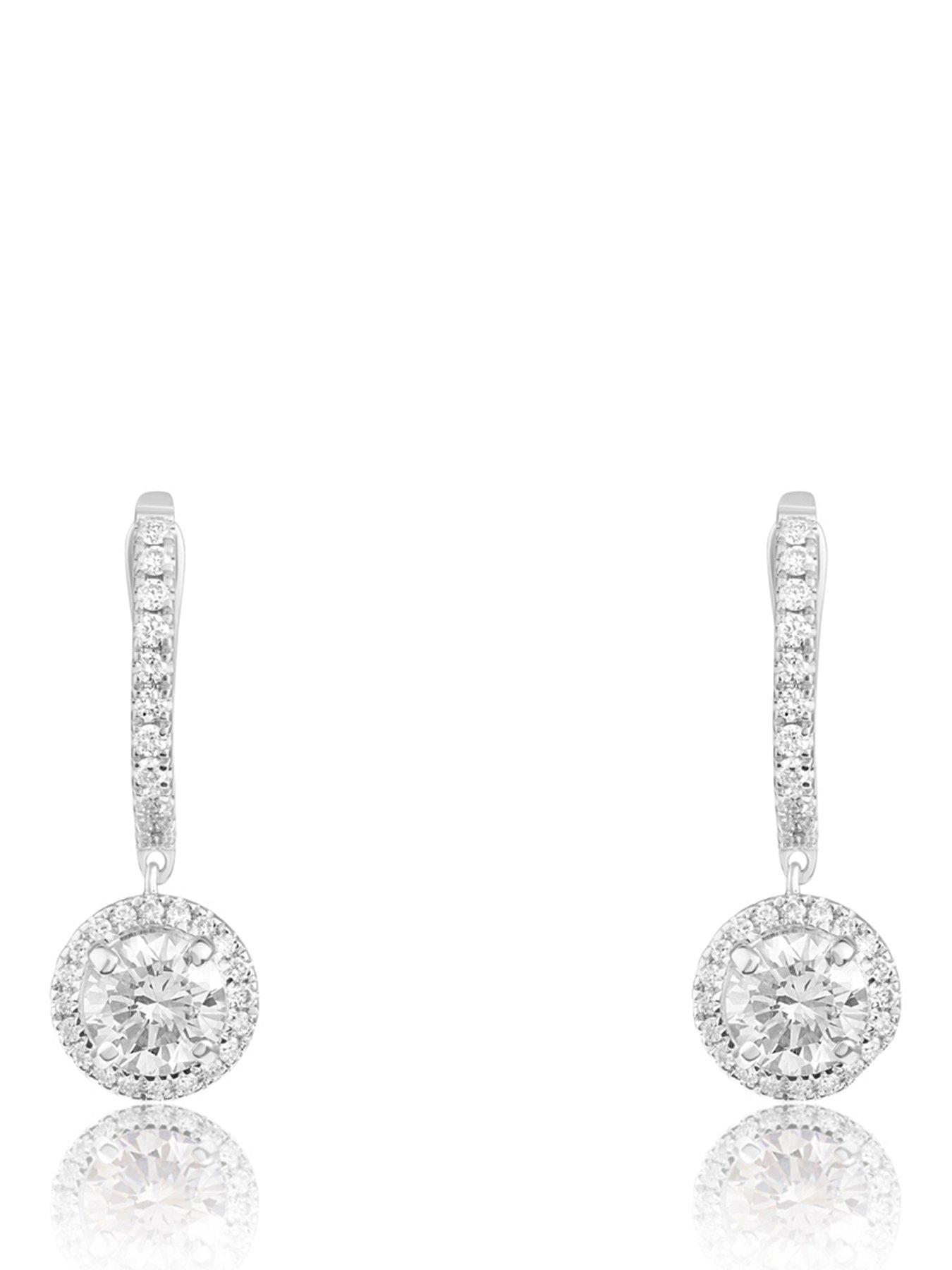 Image 1 of 5 of Love DIAMOND 1.5Ct Lab-grown Diamond Drop Earrings