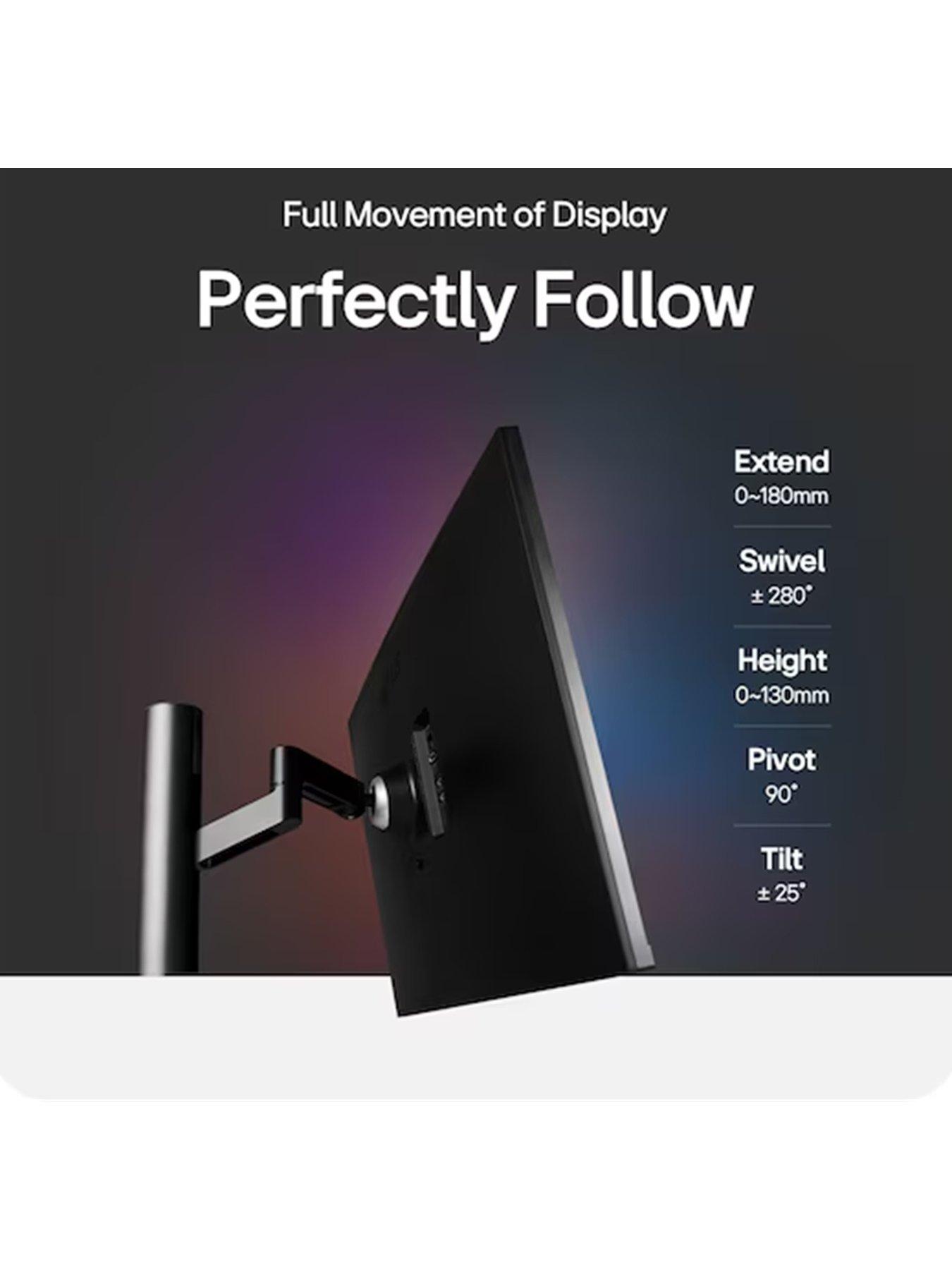 Image 5 of 7 of LG 32" UltraFine Ergo Monitor - 4K UHD, IPS, 60Hz, Ergonomic Stand, Black