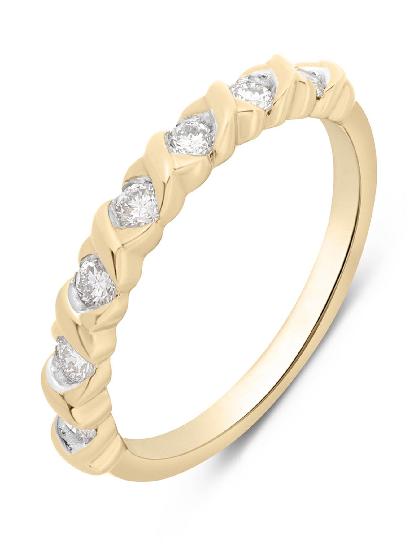 Love DIAMOND 18ct Plated Lab-Grown Diamond 0.33CT Eternity Ring