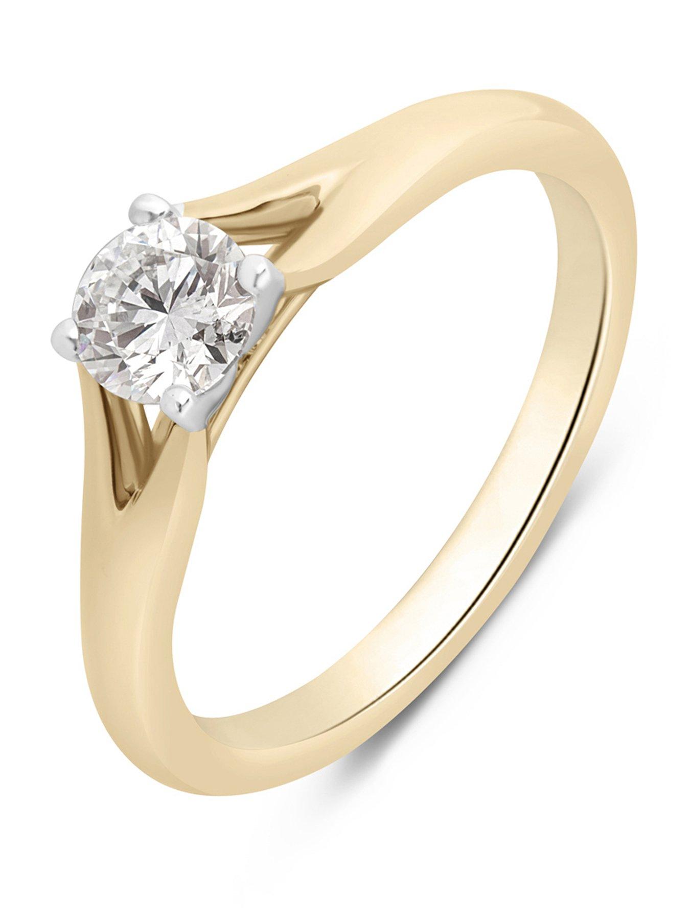 Love DIAMOND 9ct Split Band Lab-Grown 0.50CT Diamond Solitaire Ring