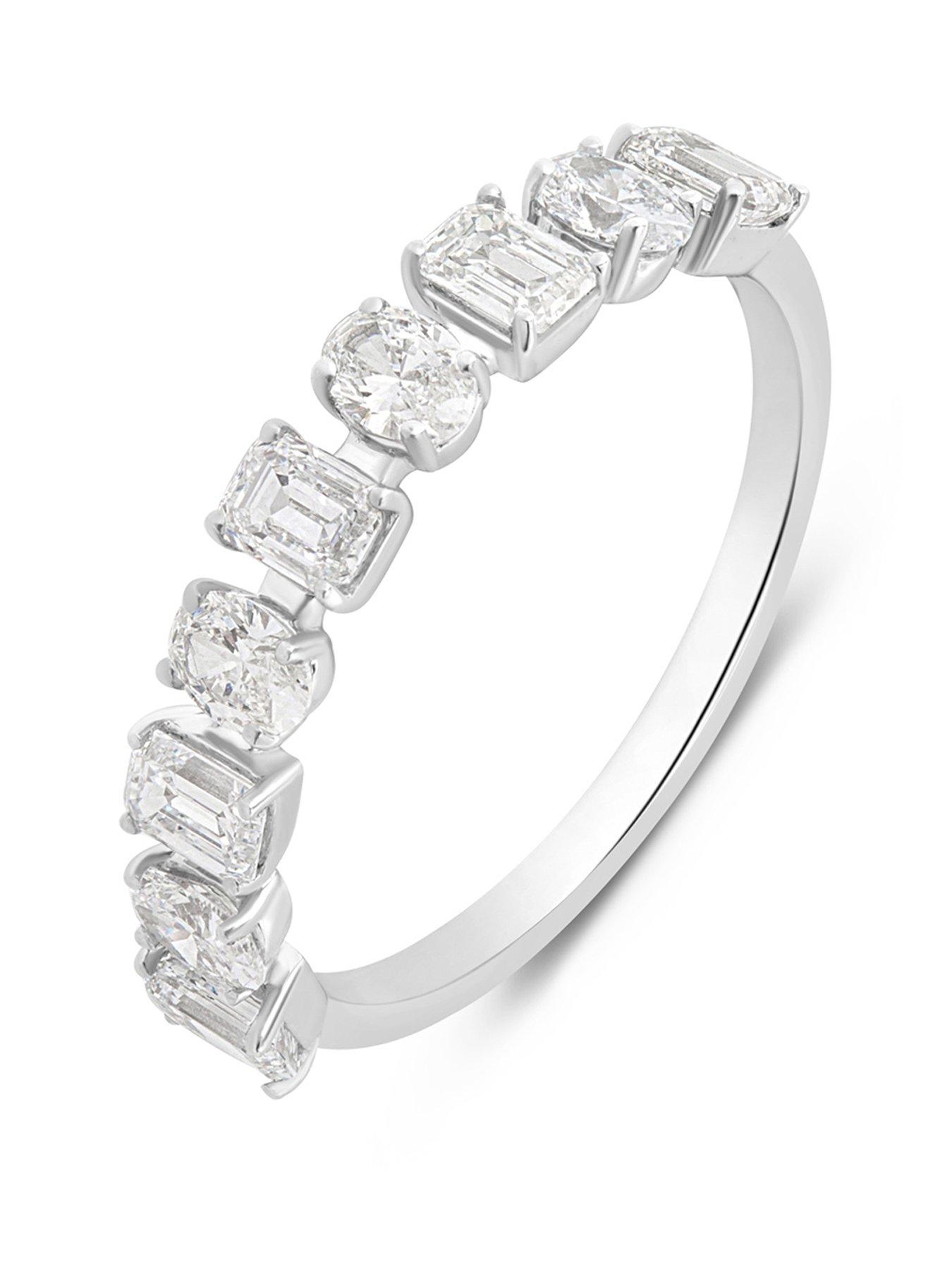 Image 1 of 5 of Love DIAMOND Platinum Plated Lab-Grown Diamond Ring