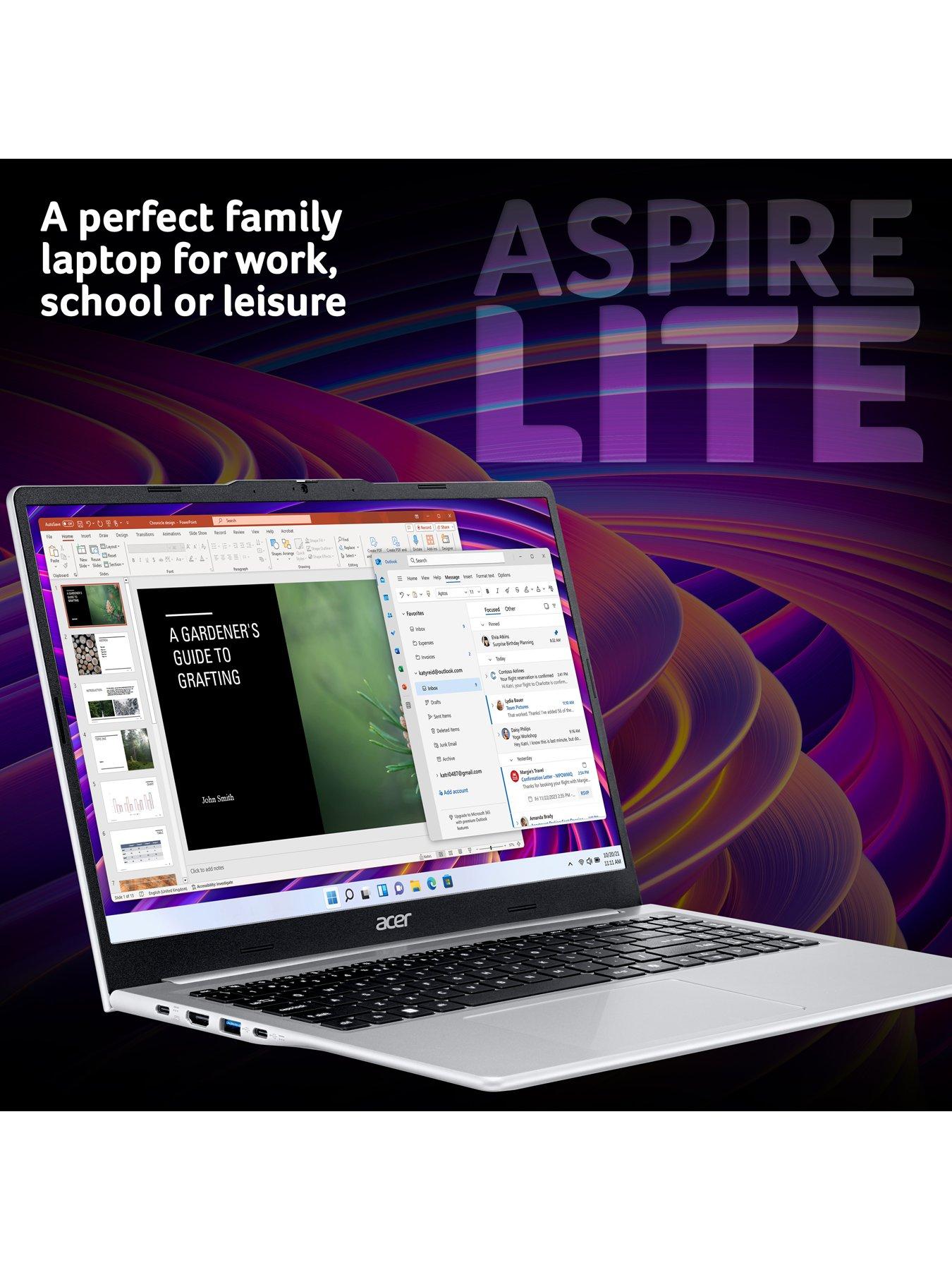Image 3 of 8 of Acer Aspire Lite - AMD Ryzen 3 - 8GB RAM - 256GB - 15.6in FHD - Iron