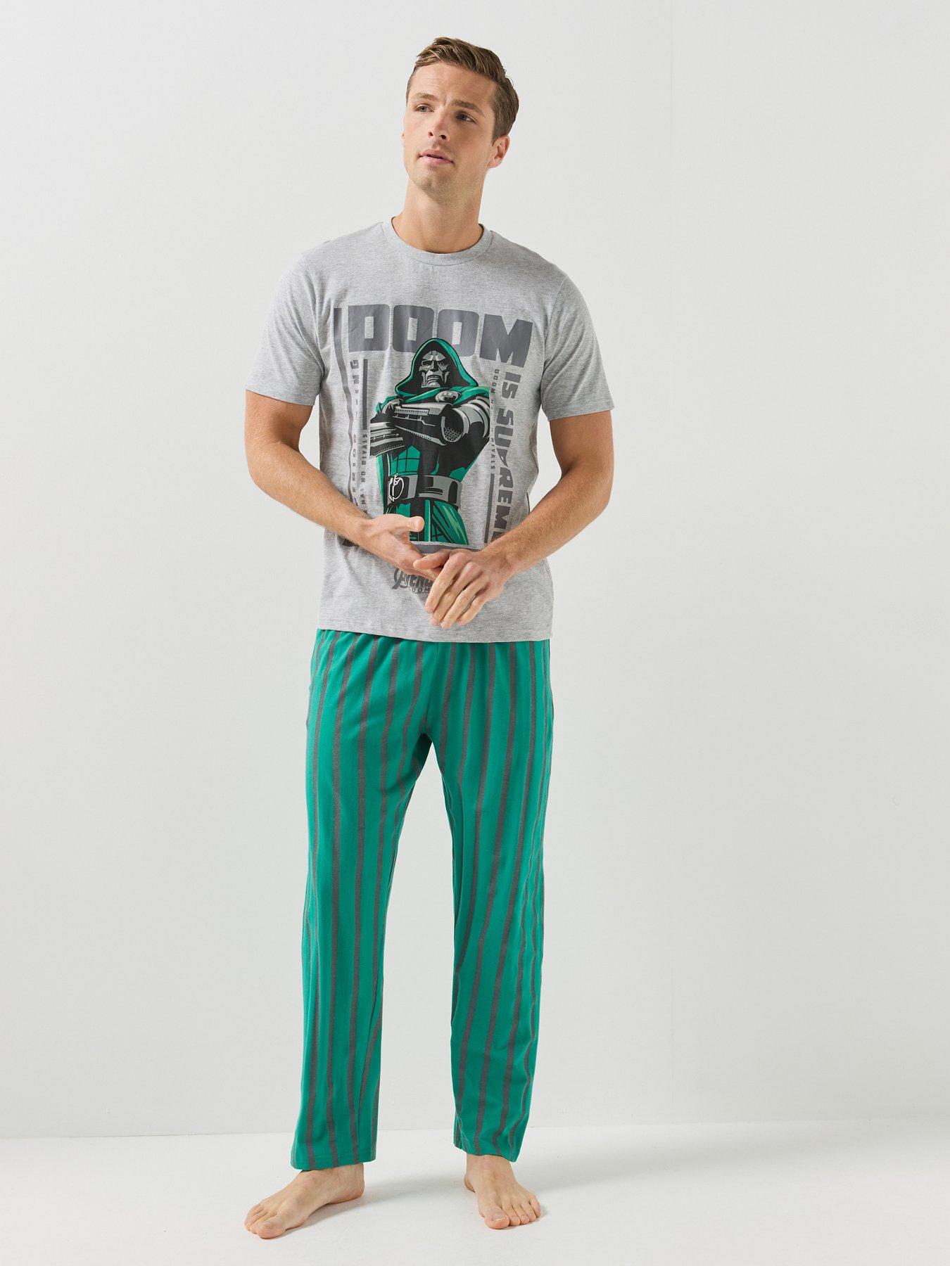 Image 1 of 7 of The Avengers Mens Doomsday Graphic Pyjama Set - Multi
