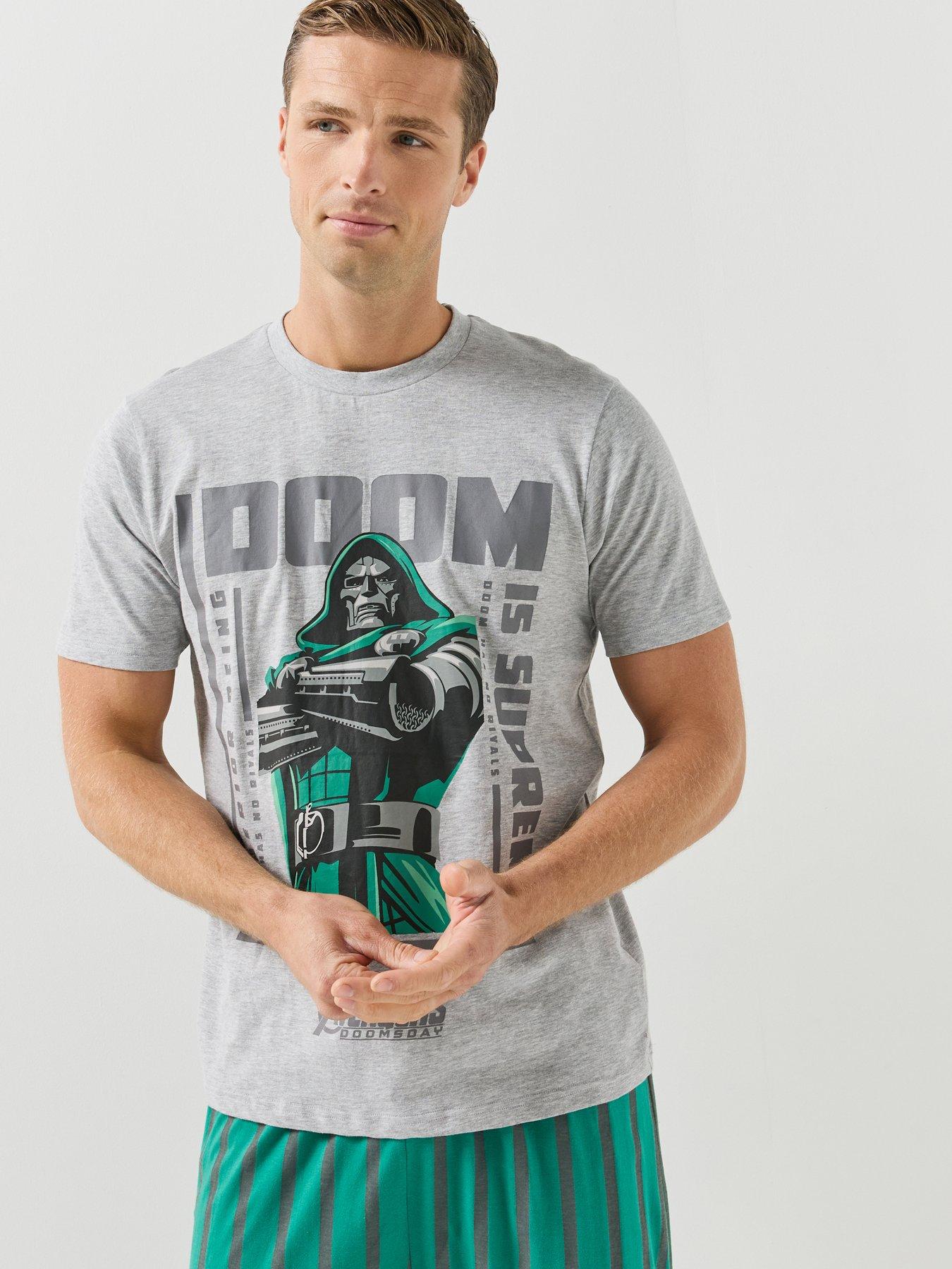 Image 3 of 7 of The Avengers Mens Doomsday Graphic Pyjama Set - Multi