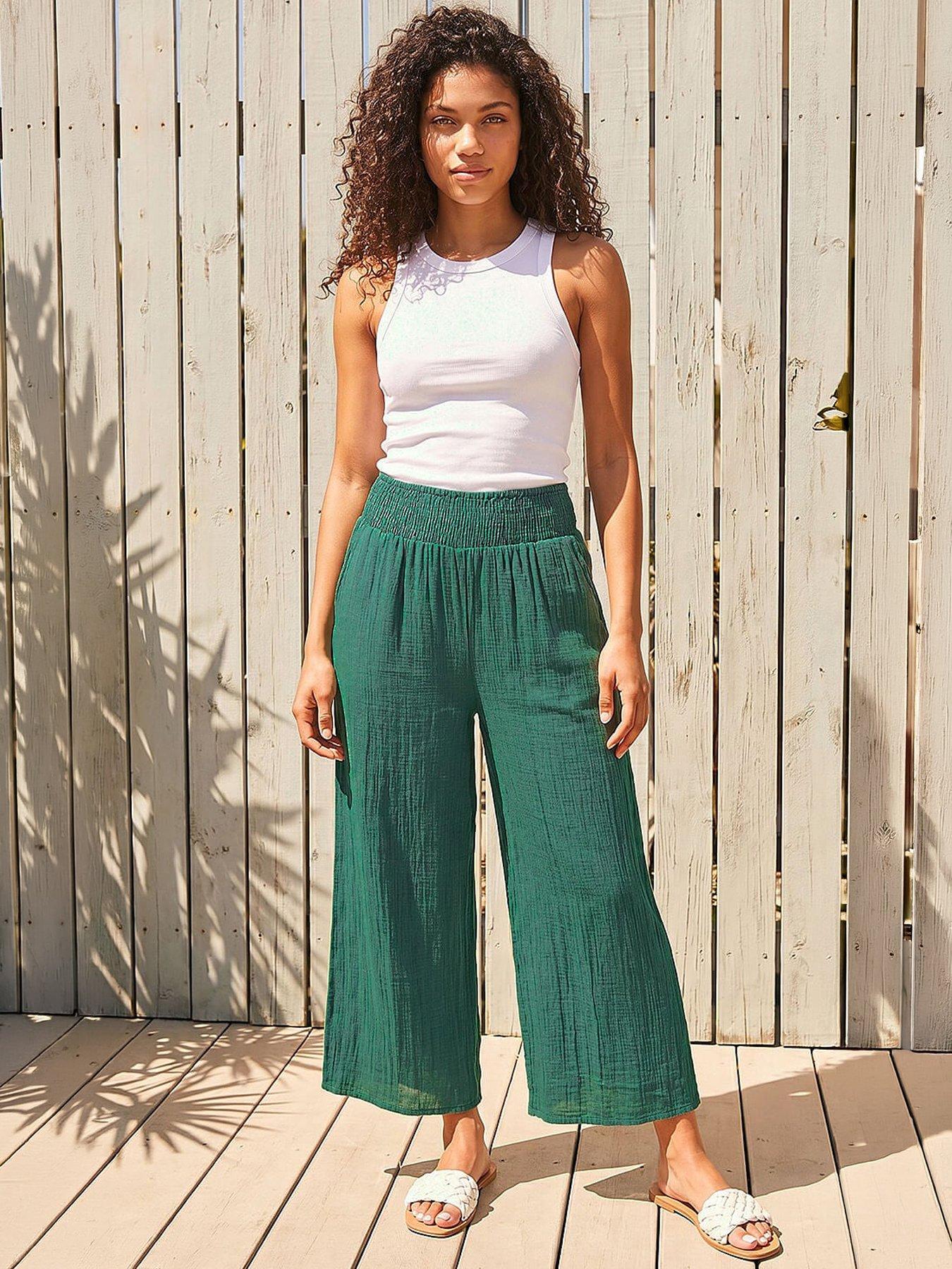 Roman Petite Shirred Waist Trouser