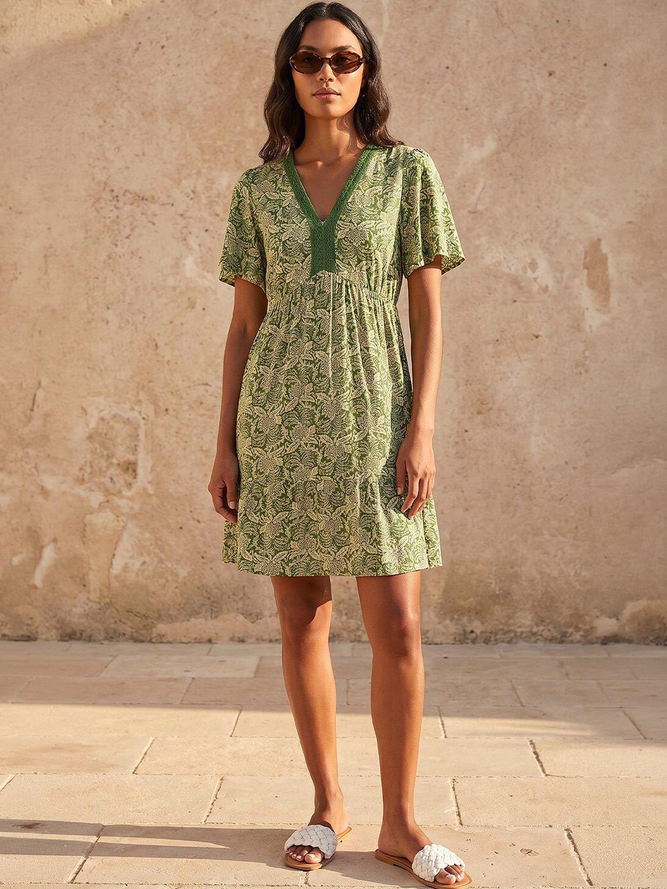 neon green and blue dress Neon Weave Dress – MODswimwear