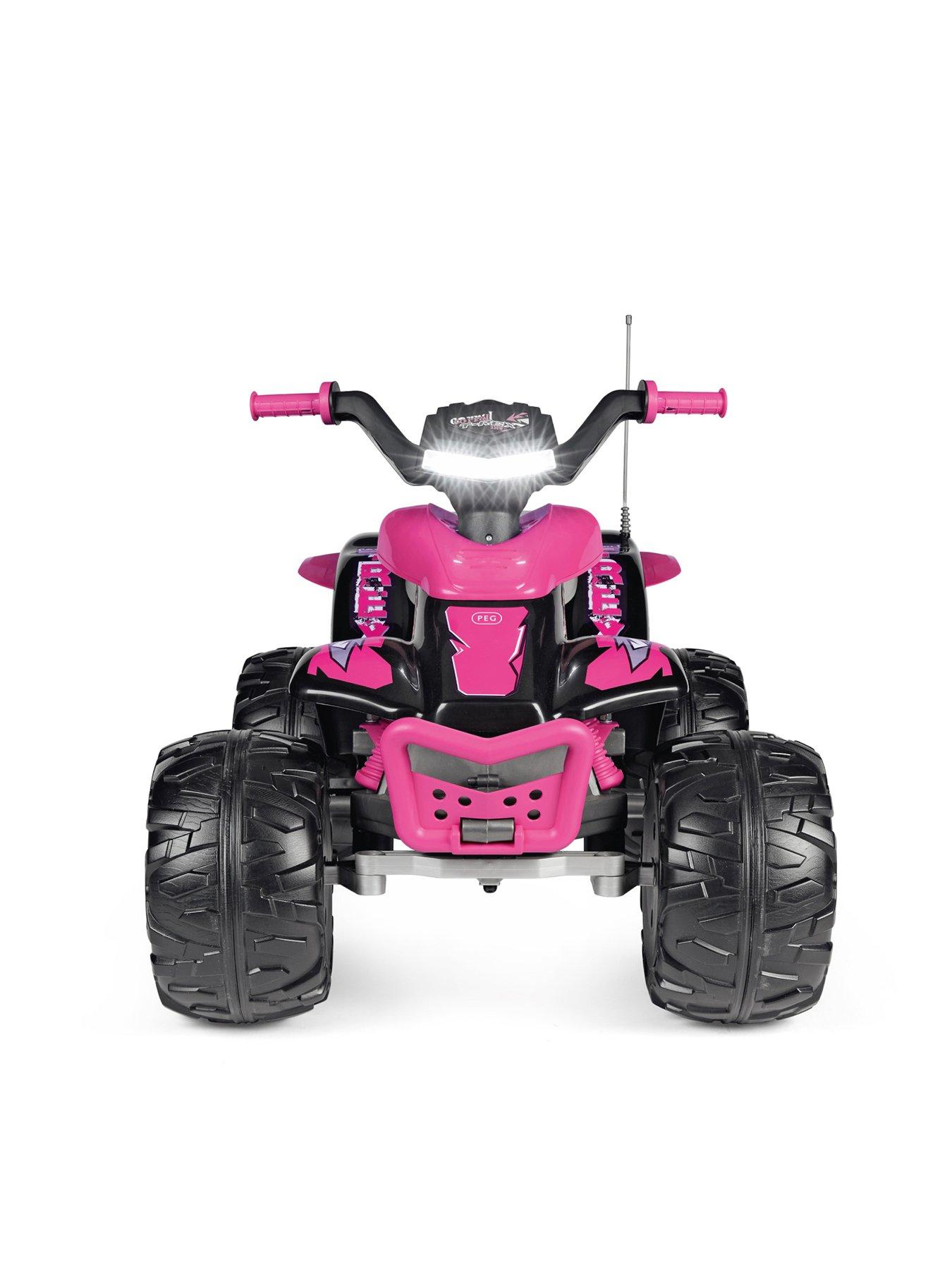 Image 4 of 6 of Peg Perego Corral T-Rex 12v Battery Operated Quad Bike - Pink
