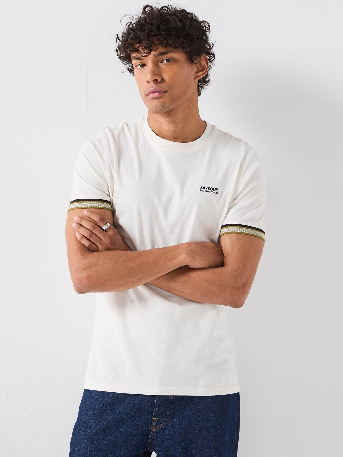 Barbour International International Newport Tipped T-Shirt, White, Size 2Xl, Men