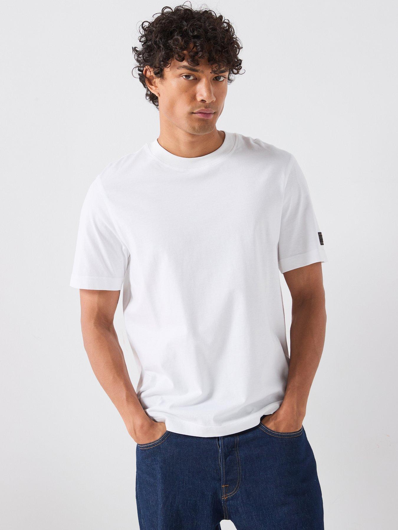 Barbour International International Outline Badge Relaxed T-Shirt, White, Size S, Men