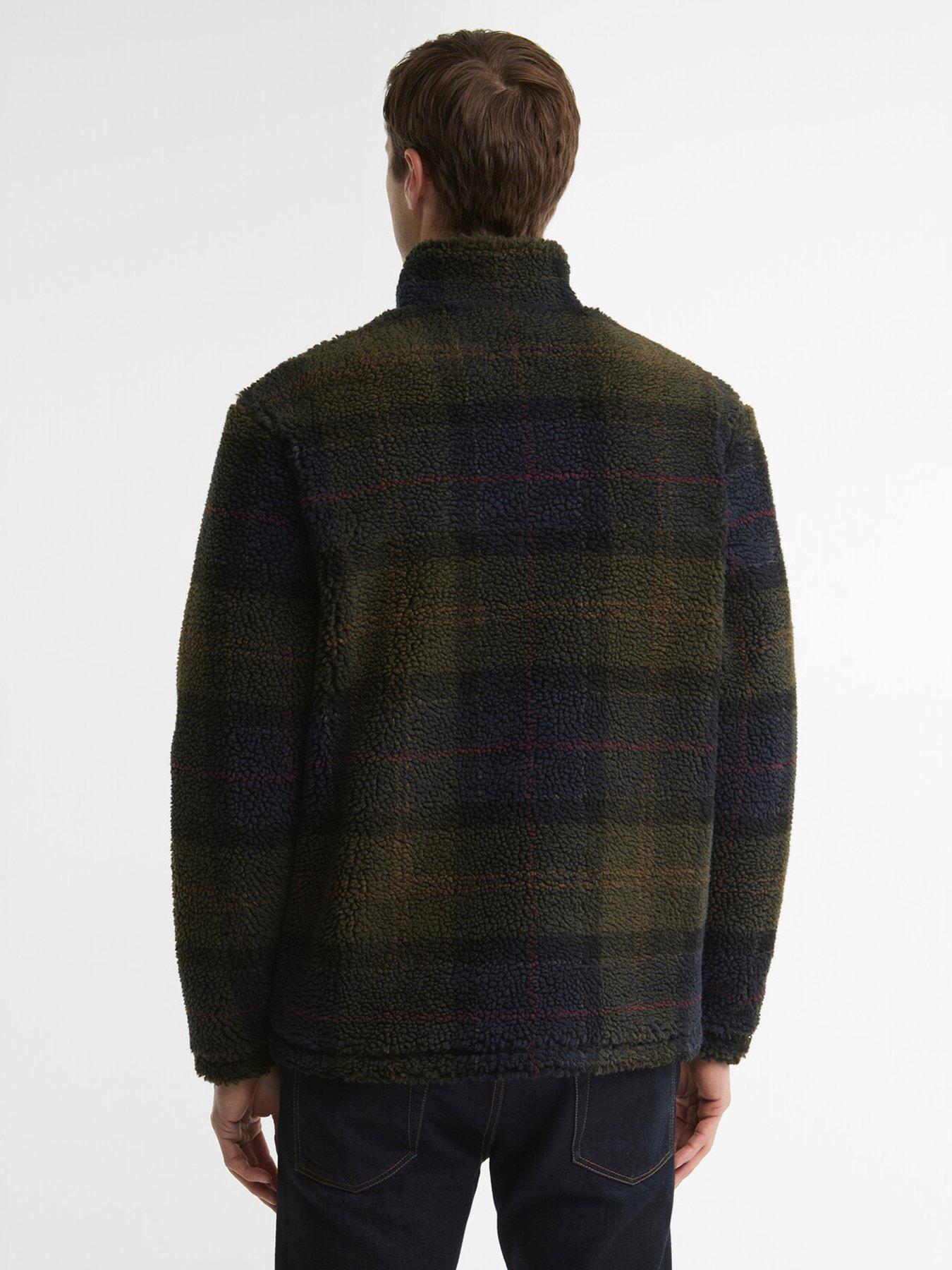 Image 2 of 6 of Barbour Tartan Fleece Full Zip Sweat Top - Navy