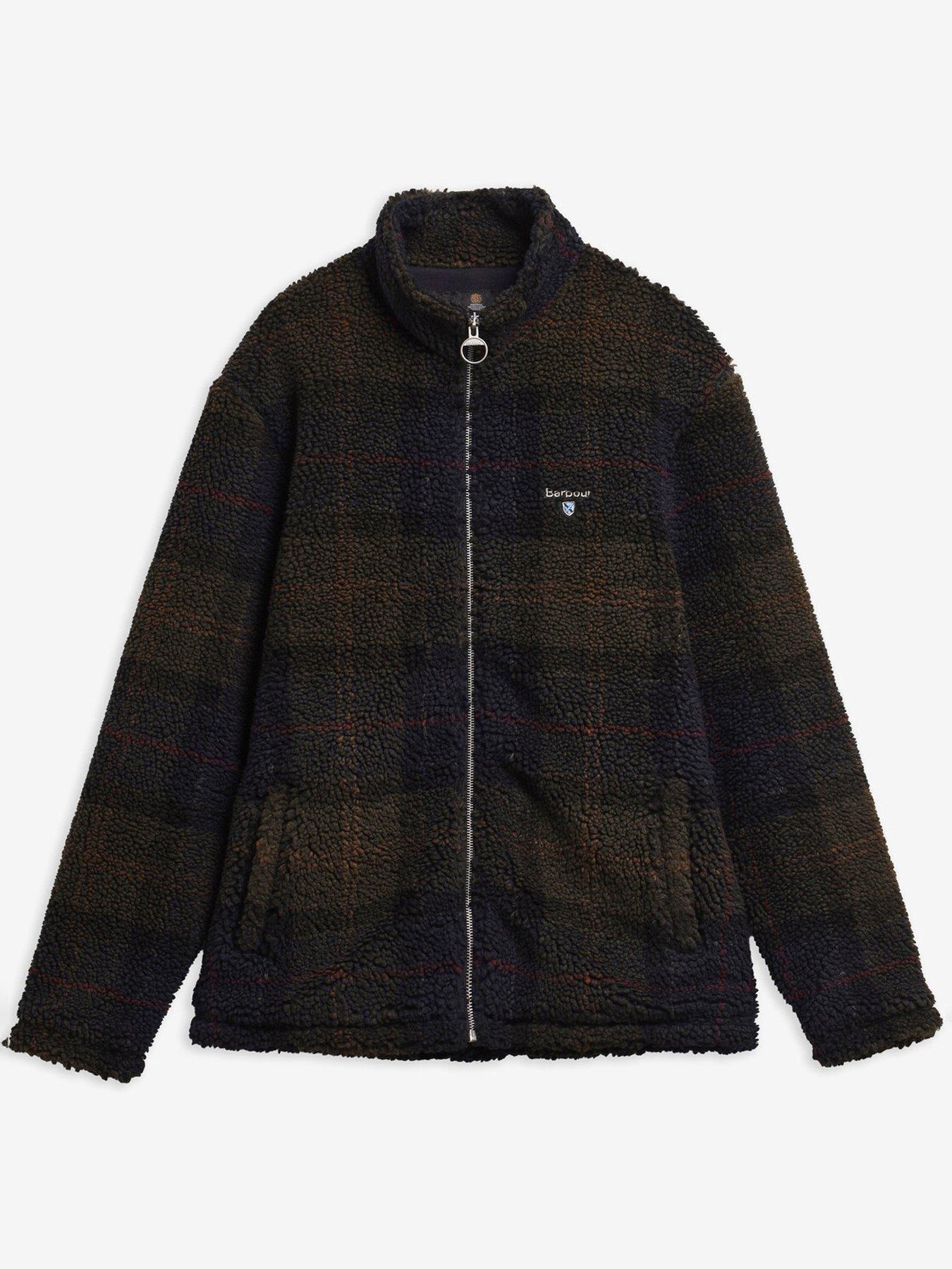 Image 6 of 6 of Barbour Tartan Fleece Full Zip Sweat Top - Navy