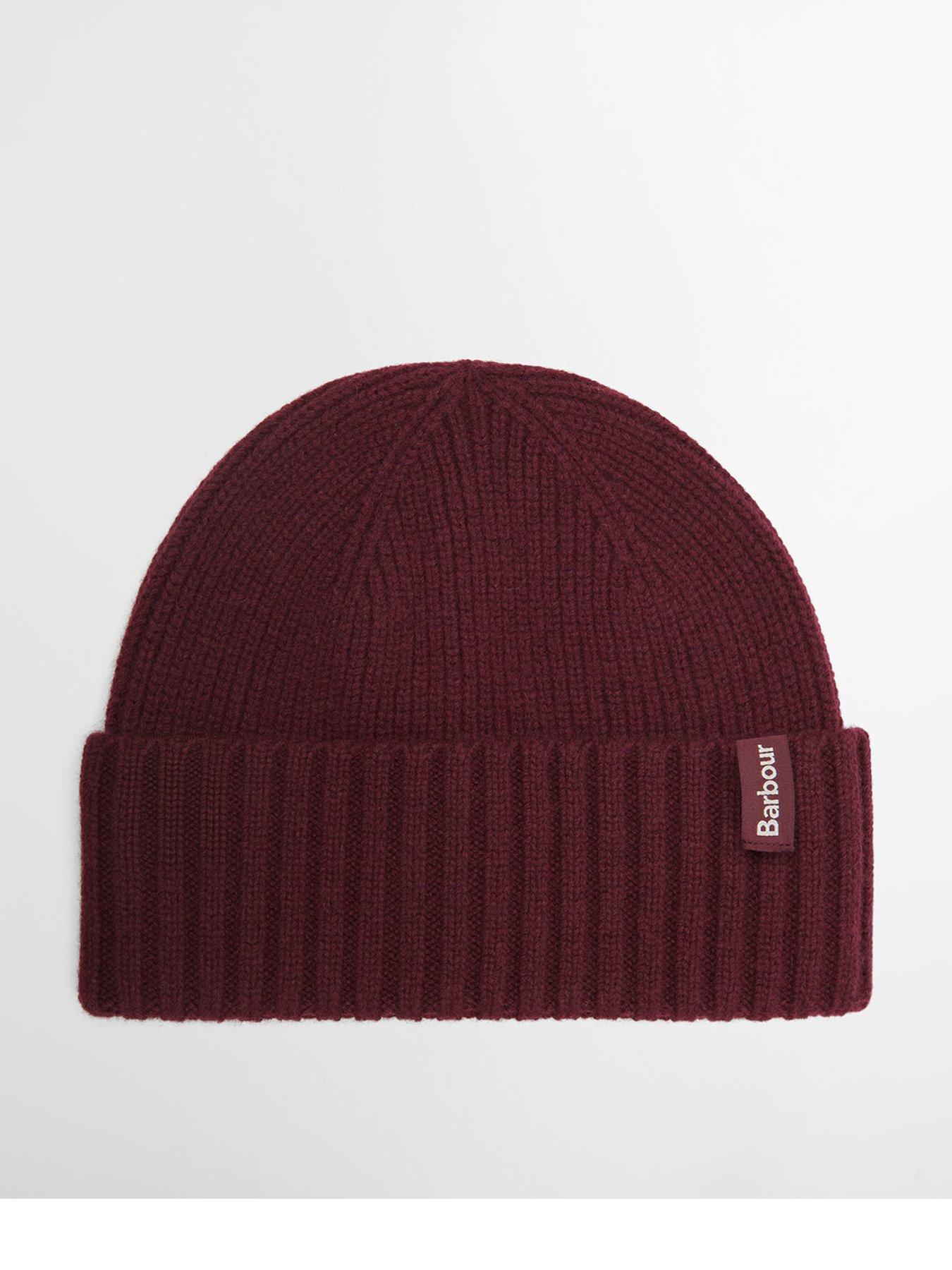 Barbour Mens Danforth Wool-Cashmere Beanie Hat - Red