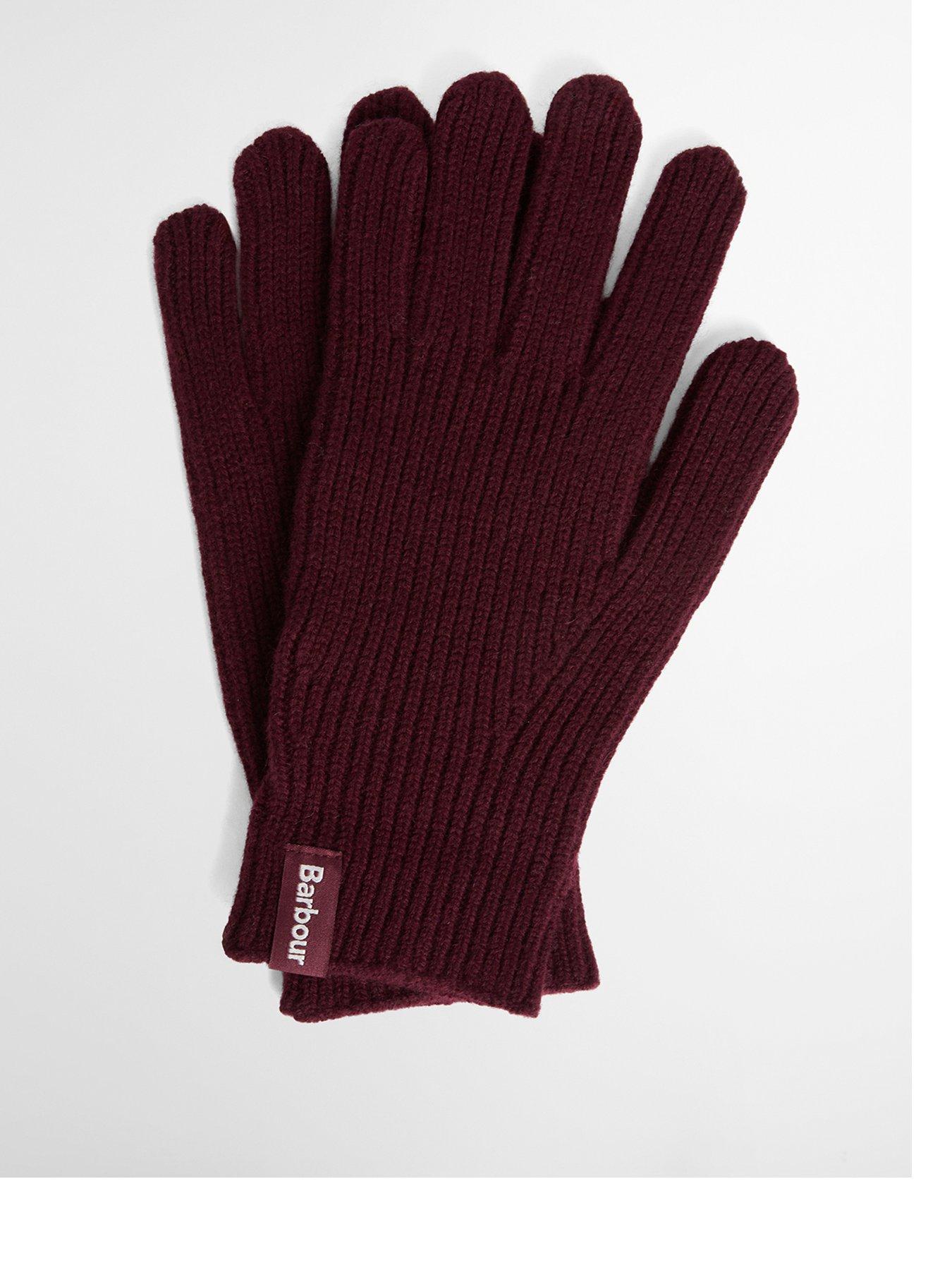 Barbour Men's Danforth Wool-Cashmere Gloves - Wine - L - Image 2