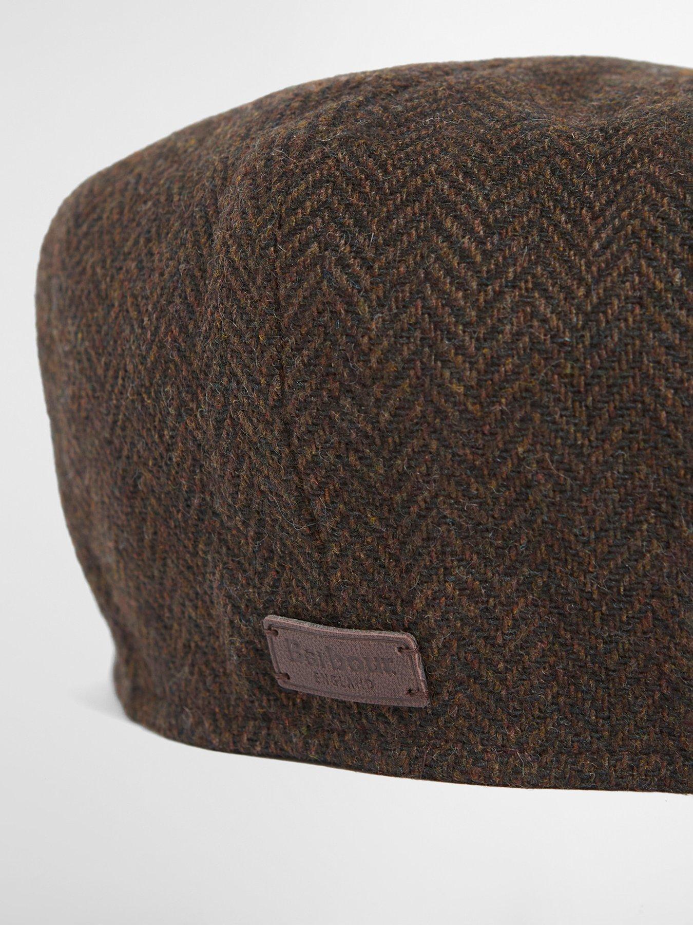 Image 3 of 4 of Barbour Fyne Tweed Baker Boy Cap - Brown
