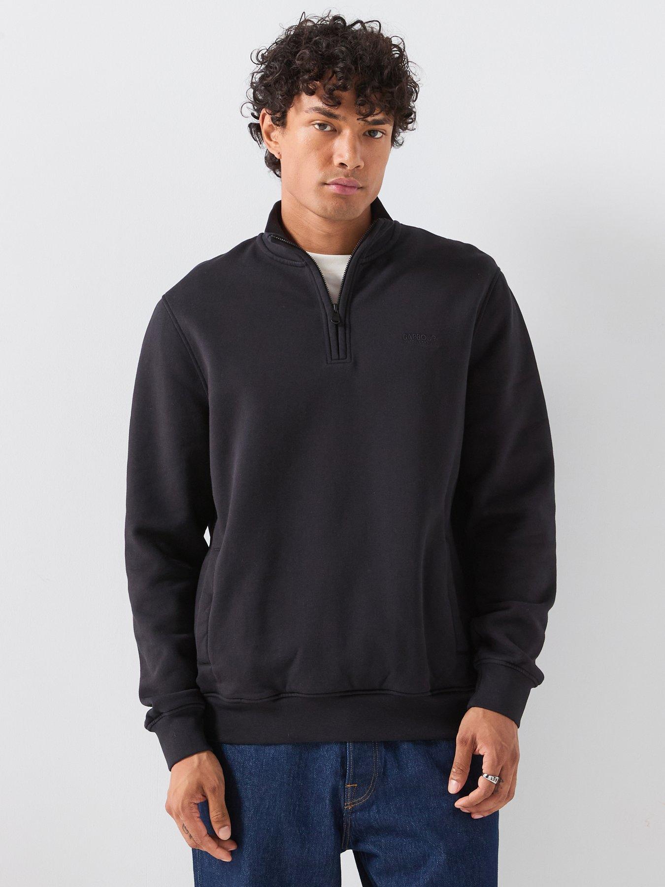 Barbour International International 90Th Anniversary Half Zip Sweat, Black, Size M, Men