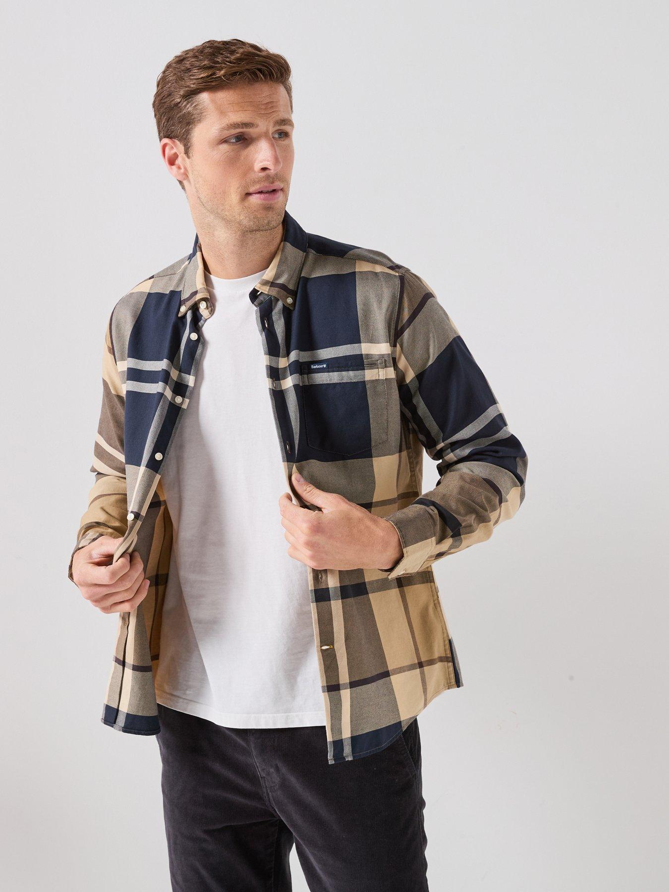 Barbour Dunoon Birchwood Tartan Tailored Shirt, Beige, Size 2Xl, Men