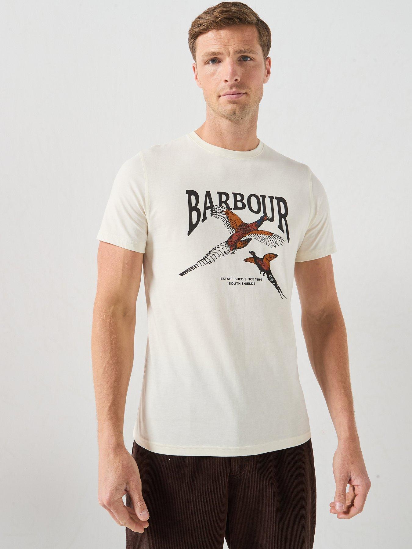 Barbour Pheasant Graphic Tailored T-Shirt, White, Size Xl, Men