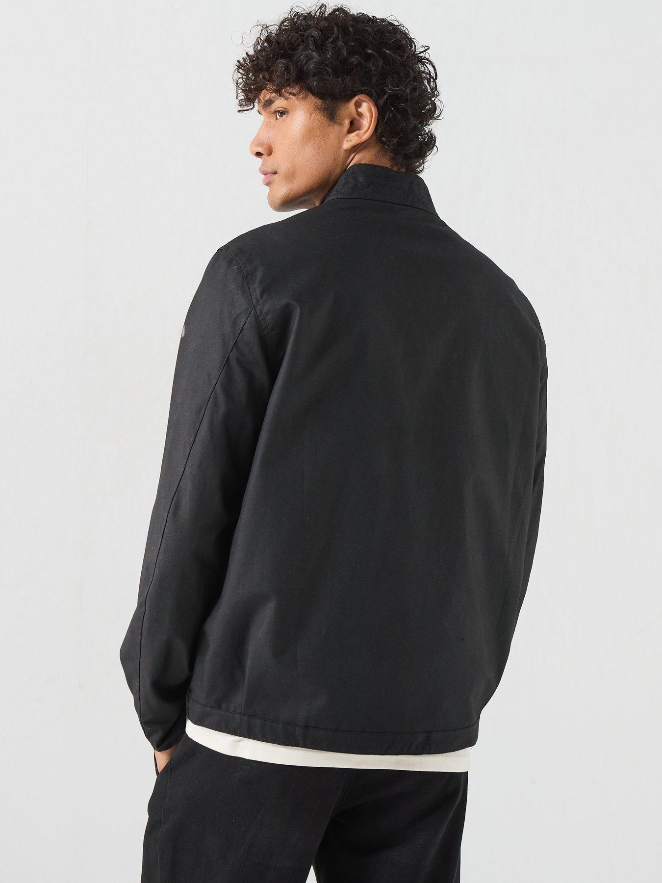 Image 2 of 6 of Barbour International Mens Outpost Waxed Cotton Funnel Neck Jacket - Black