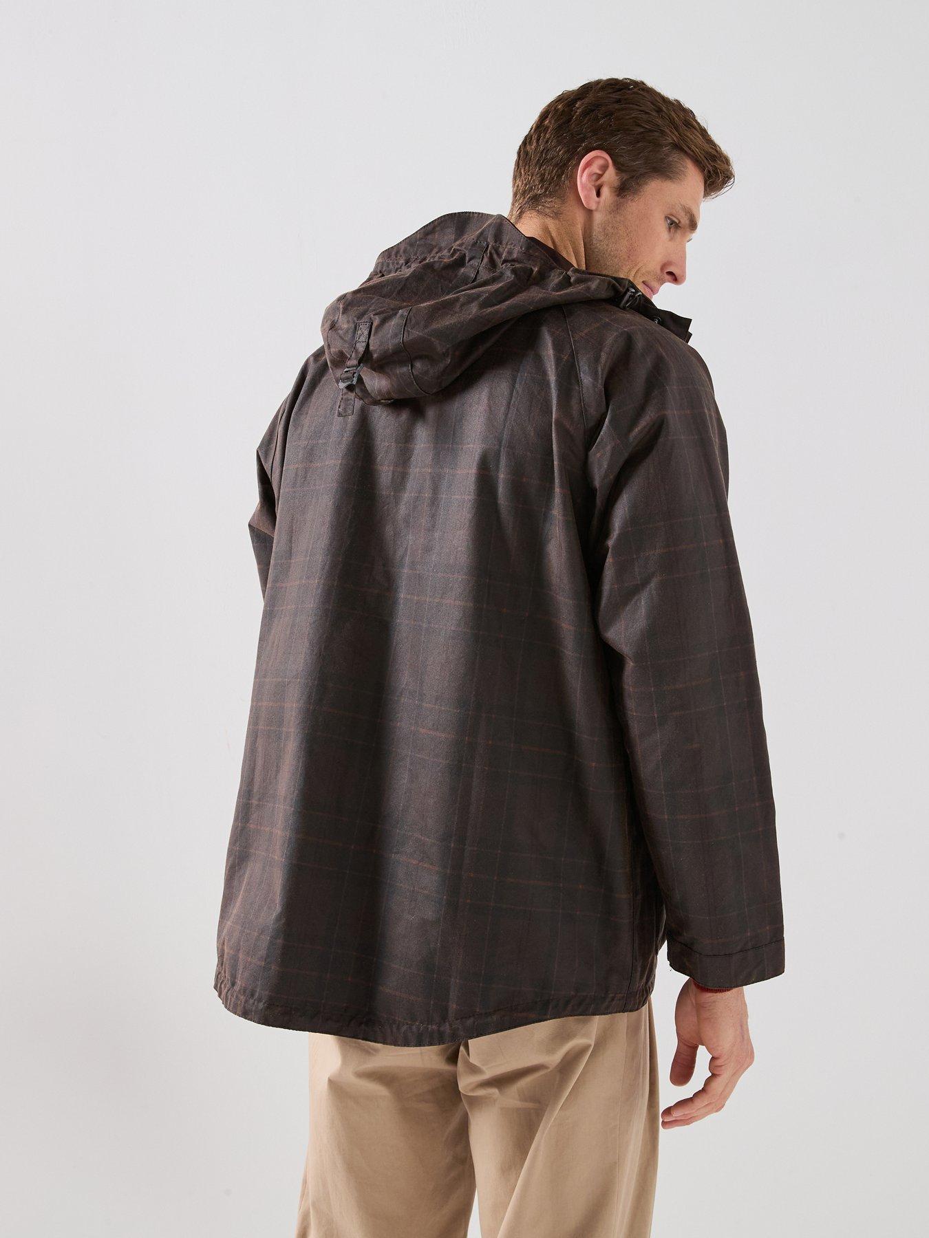 Image 2 of 6 of Barbour Mens Keiss Tartan Hooded Wax Parka - Black