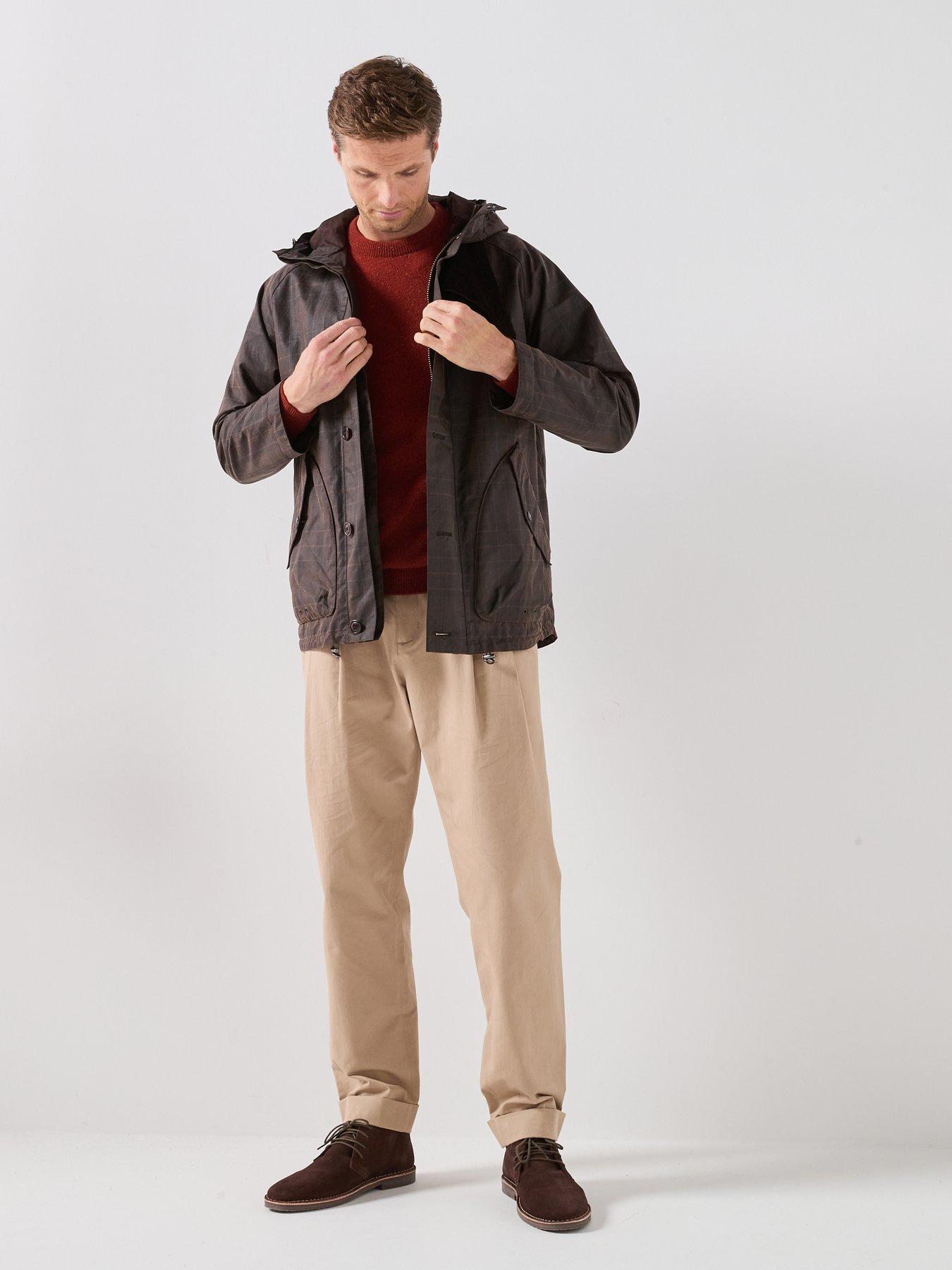 Image 3 of 6 of Barbour Mens Keiss Tartan Hooded Wax Parka - Black