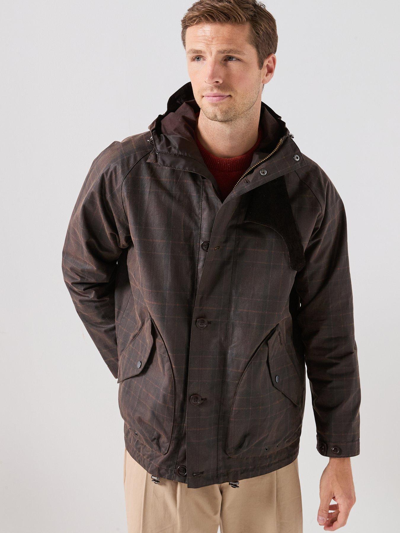 Image 6 of 6 of Barbour Mens Keiss Tartan Hooded Wax Parka - Black