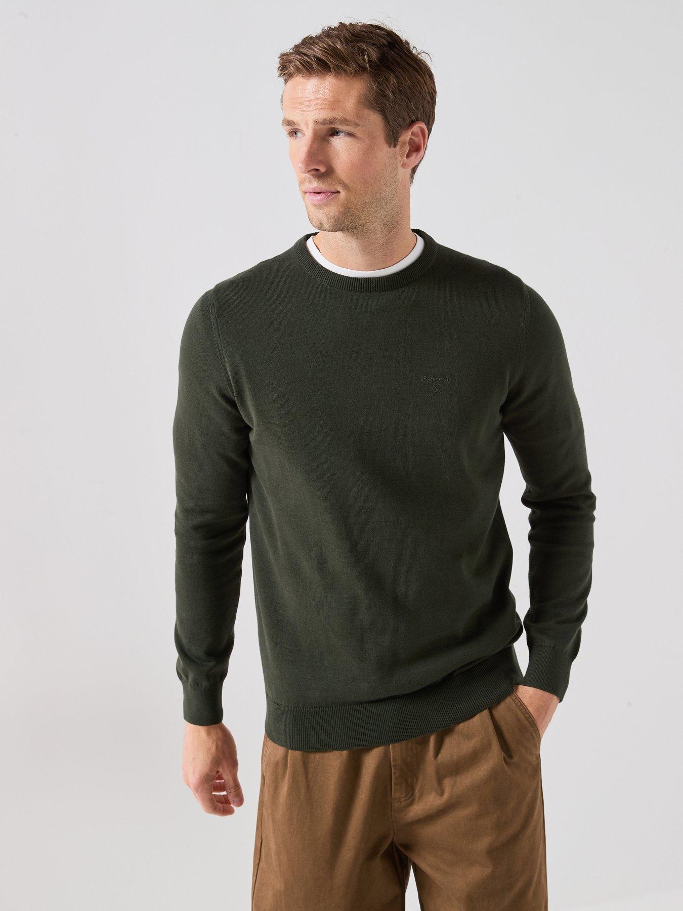 Barbour Pima Cotton Crewneck Knitted Jumper - Green