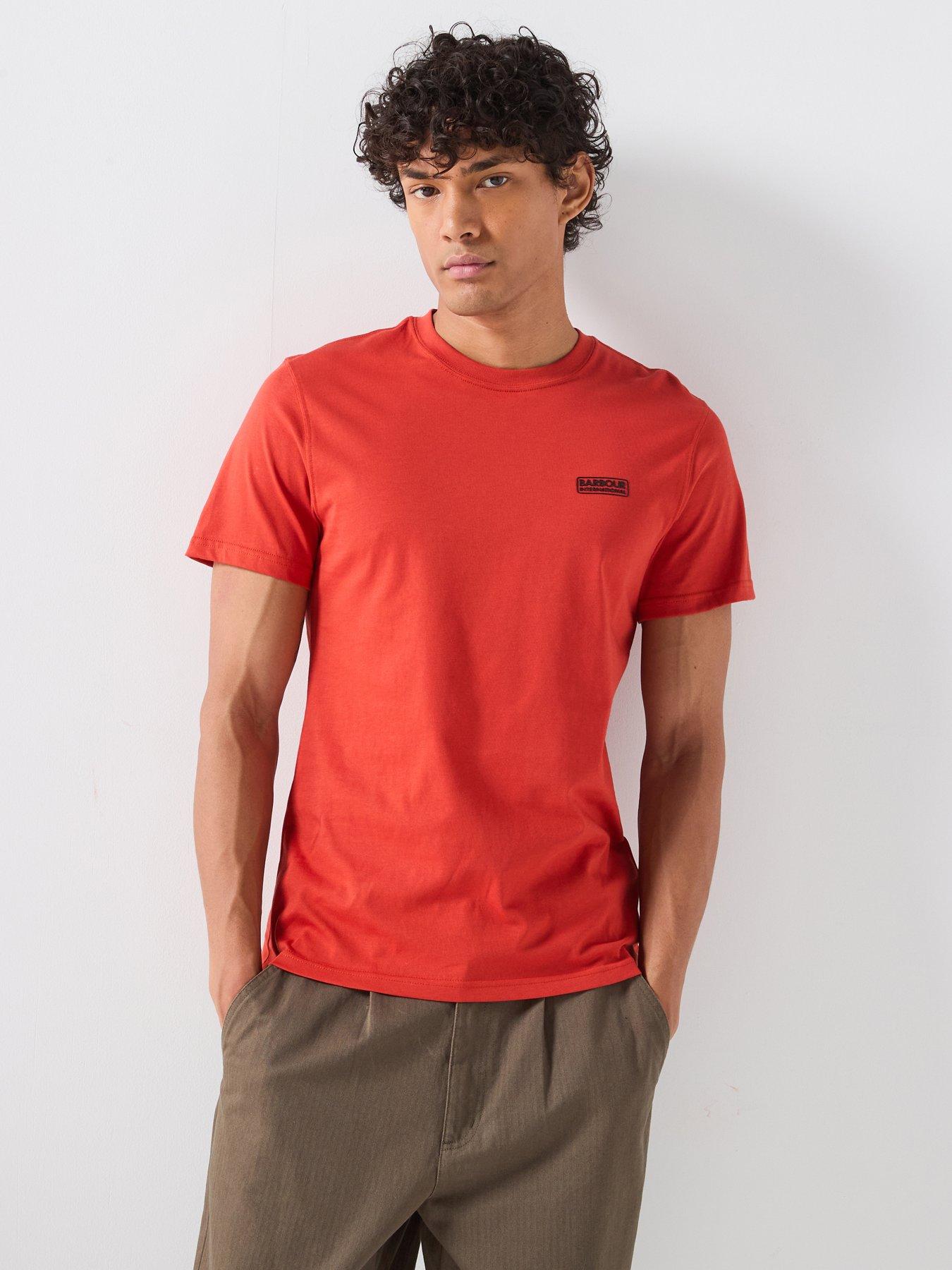 Barbour International Small Logo T-Shirt, Red, Size L, Men
