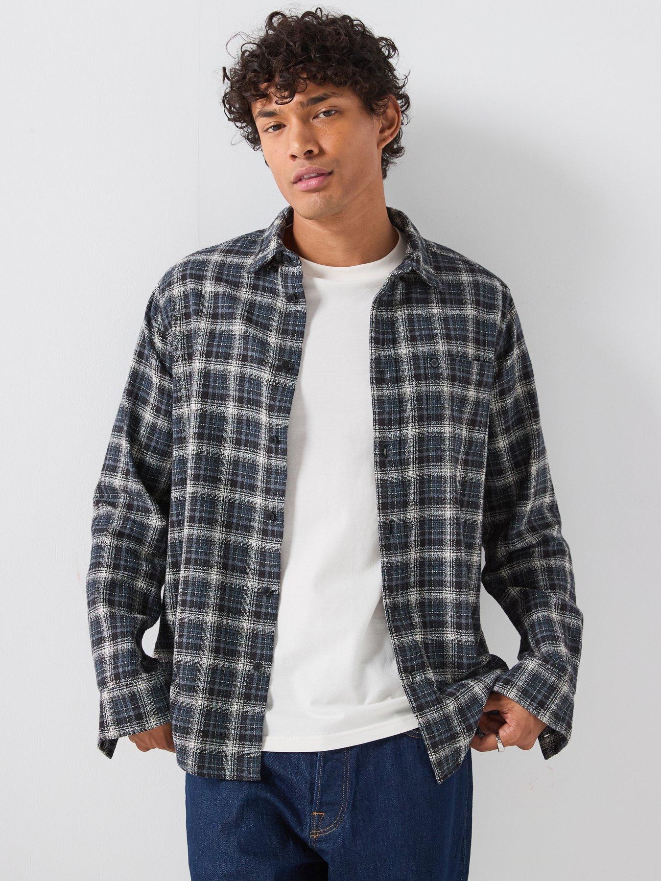 Barbour International International Transverse Checked Shirt, Black, Size M, Men