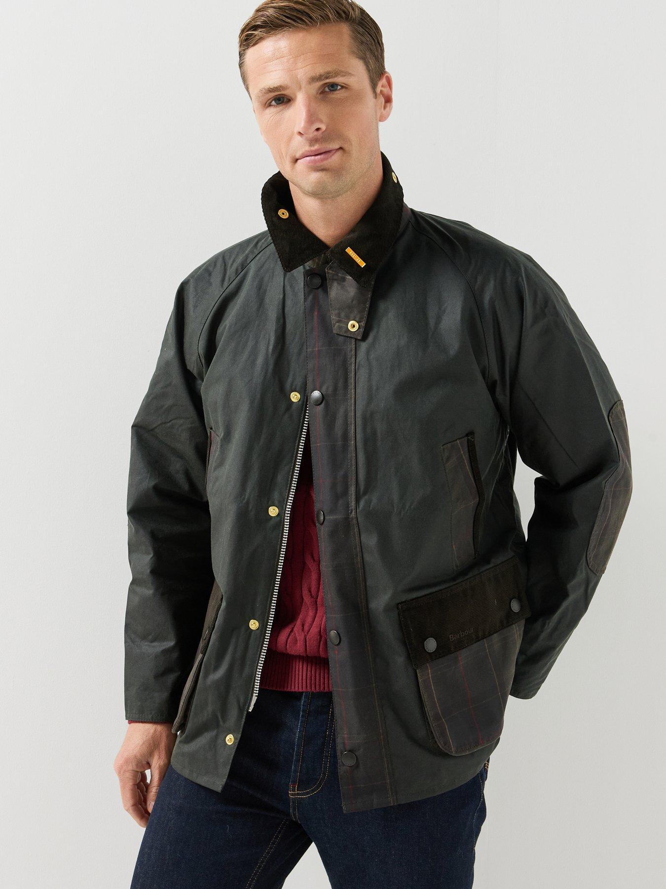 Barbour Icons Patch Bedale Wax Jacket, Green, Size S, Men