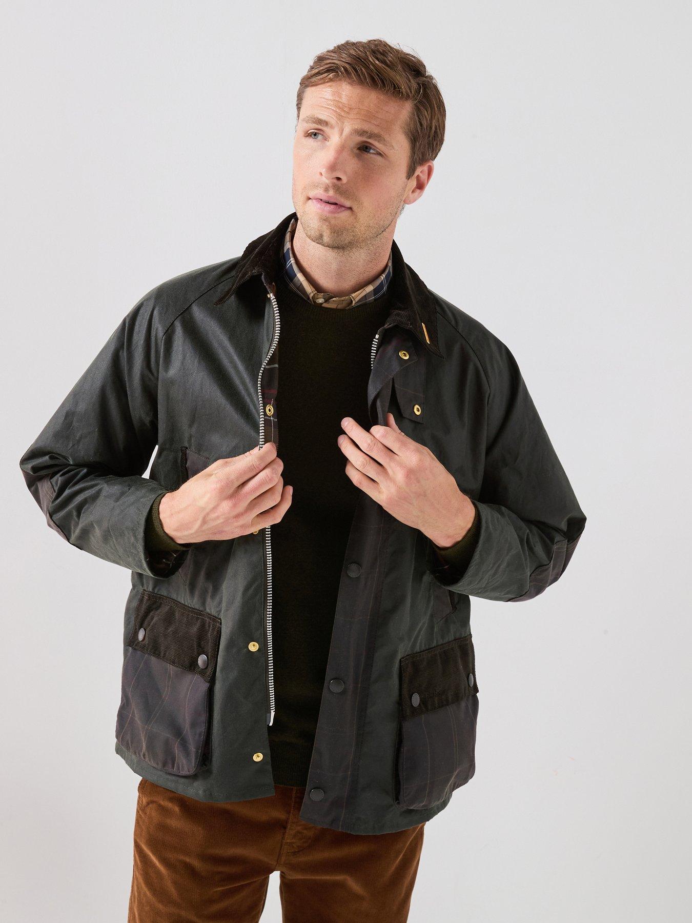 Barbour Icons Patch Bedale Wax Jacket - Dark Green