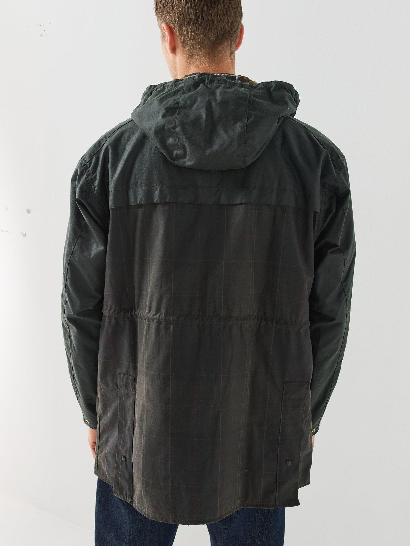 Image 2 of 6 of Barbour Icons Classic Tartan Durham Wax Jacket - Green