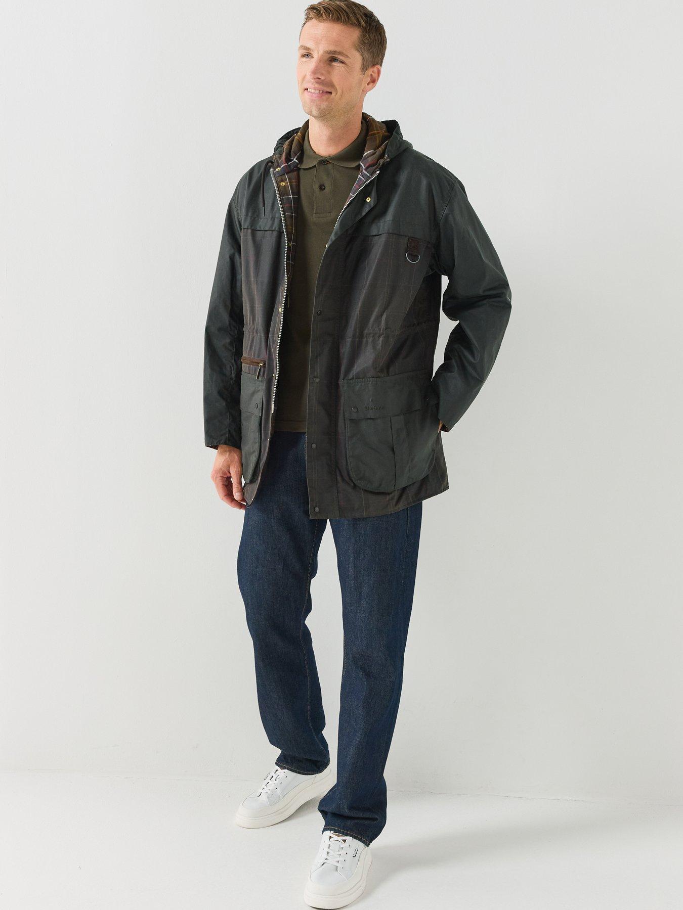 Image 3 of 6 of Barbour Icons Classic Tartan Durham Wax Jacket - Green