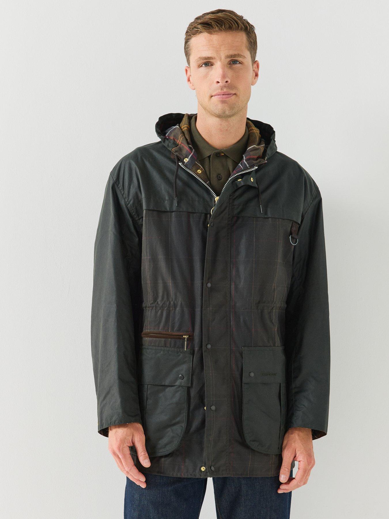 Image 4 of 6 of Barbour Icons Classic Tartan Durham Wax Jacket - Green