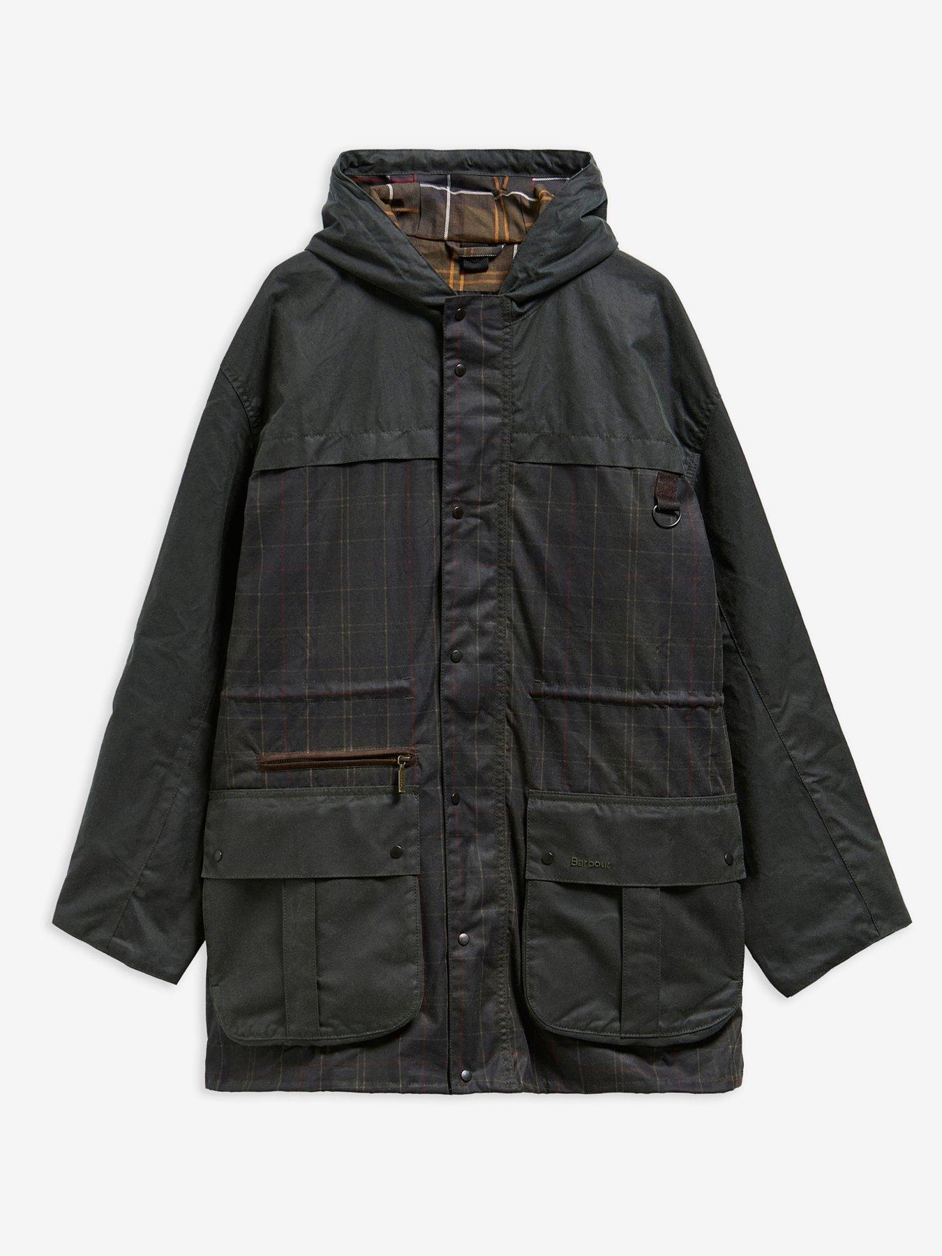 Image 6 of 6 of Barbour Icons Classic Tartan Durham Wax Jacket - Green