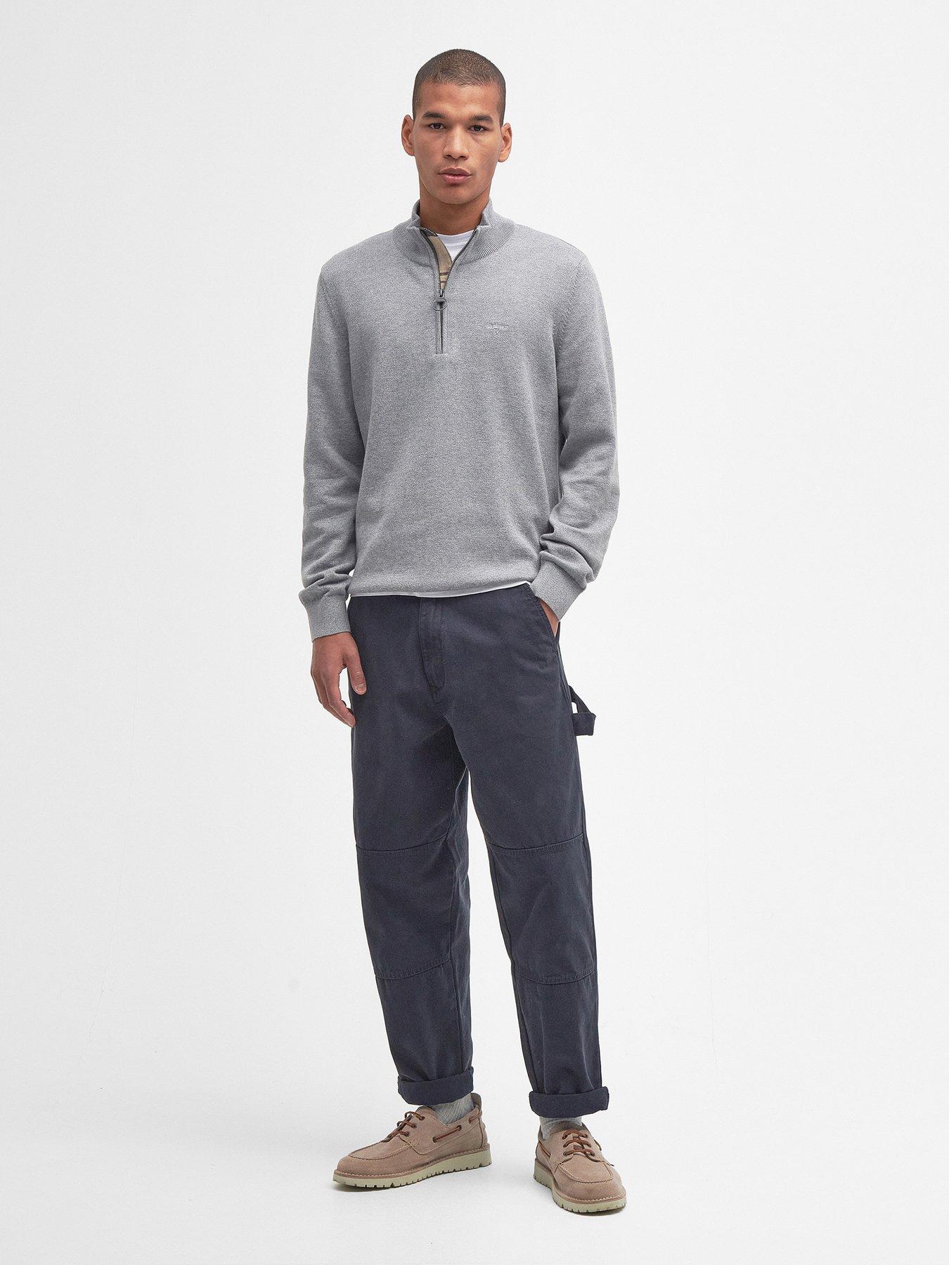 Image 3 of 5 of Barbour Cotton Half Zip Knitted Jumper - Grey