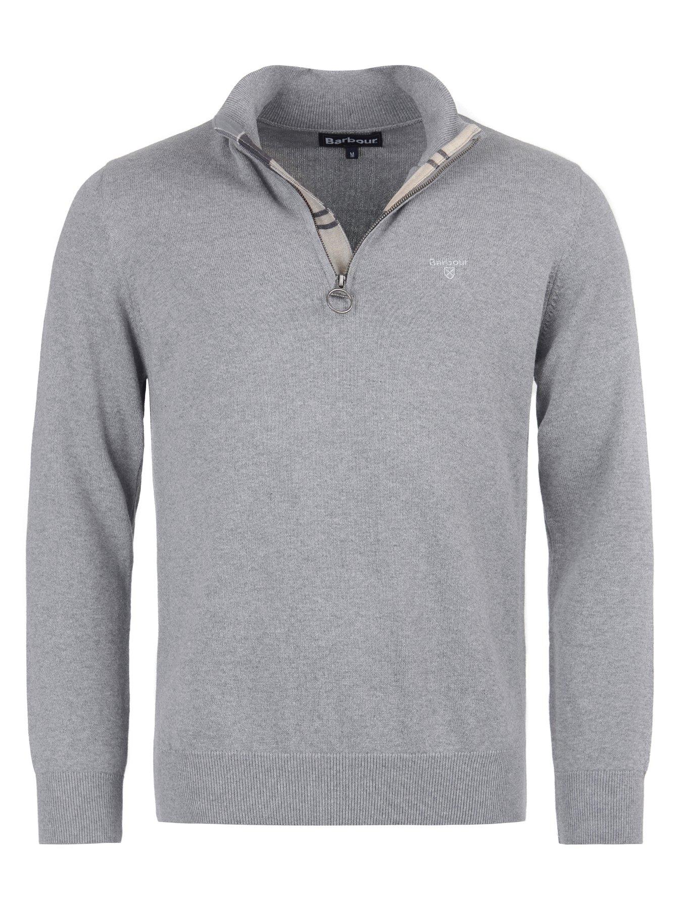 Image 5 of 5 of Barbour Cotton Half Zip Knitted Jumper - Grey