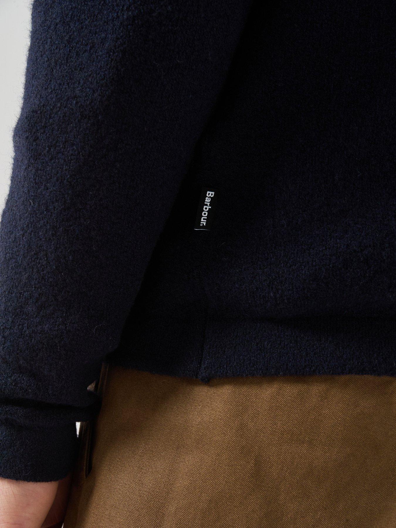 Image 5 of 5 of Barbour Mens Bearsted Knitted Zip Polo Shirt - Navy