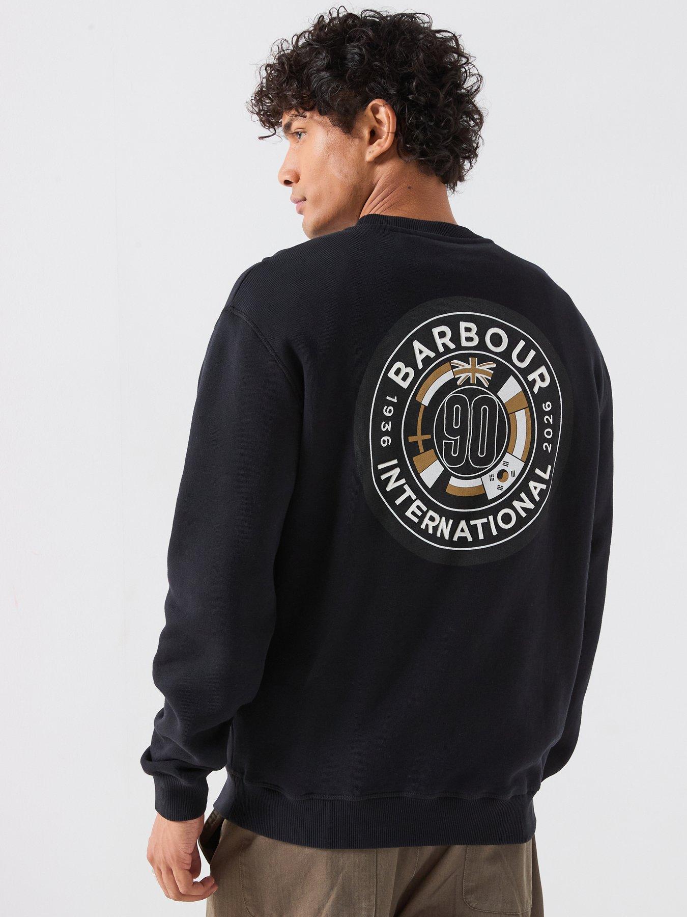 Barbour International International 90Th Anniversary Back Graphic Sweatshirt, Black, Size M, Men