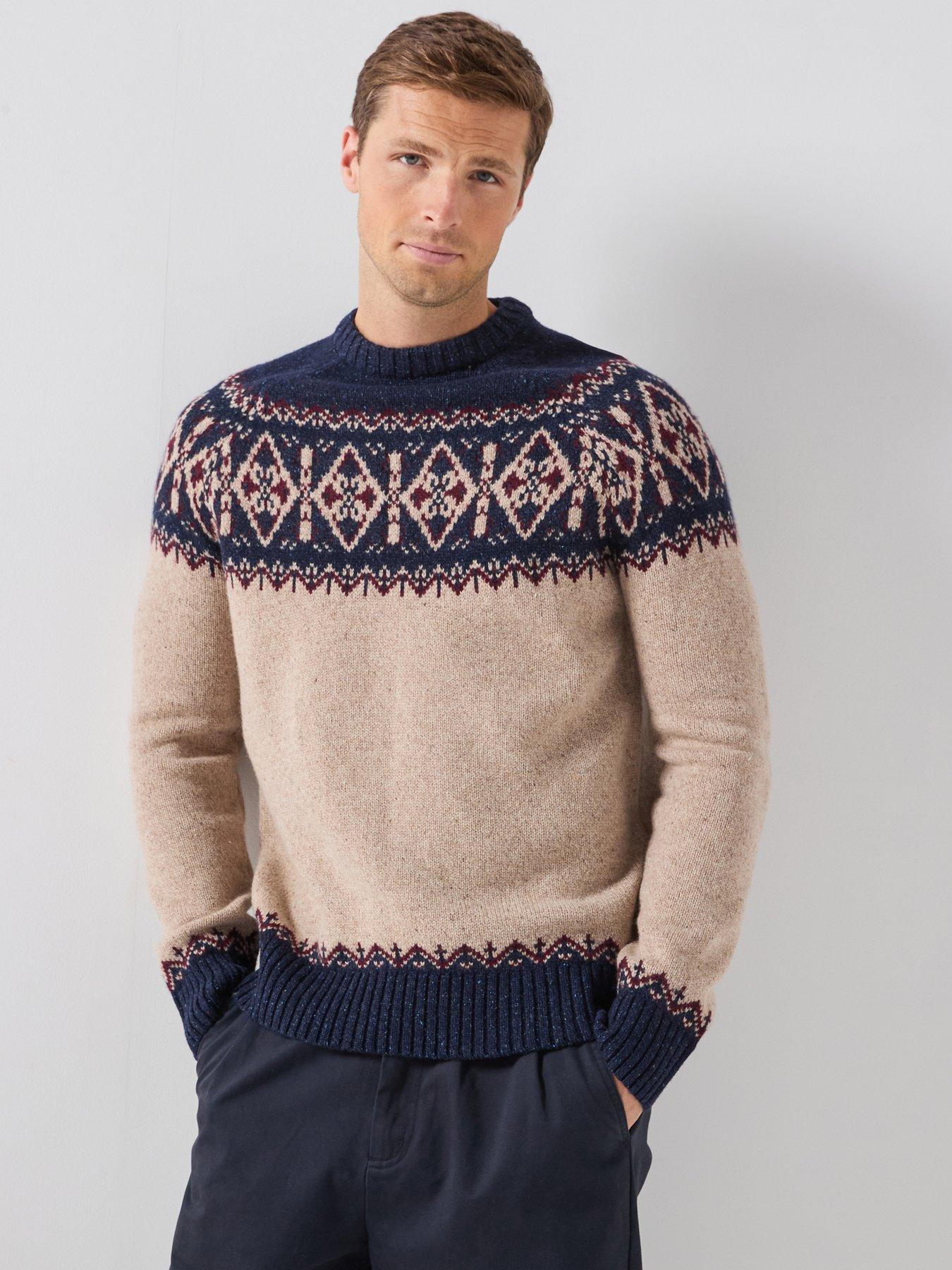 Barbour Men's Tisbury Fairisle Wool Crew-Neck Jumper - Navy Ny91 - M - Image 2