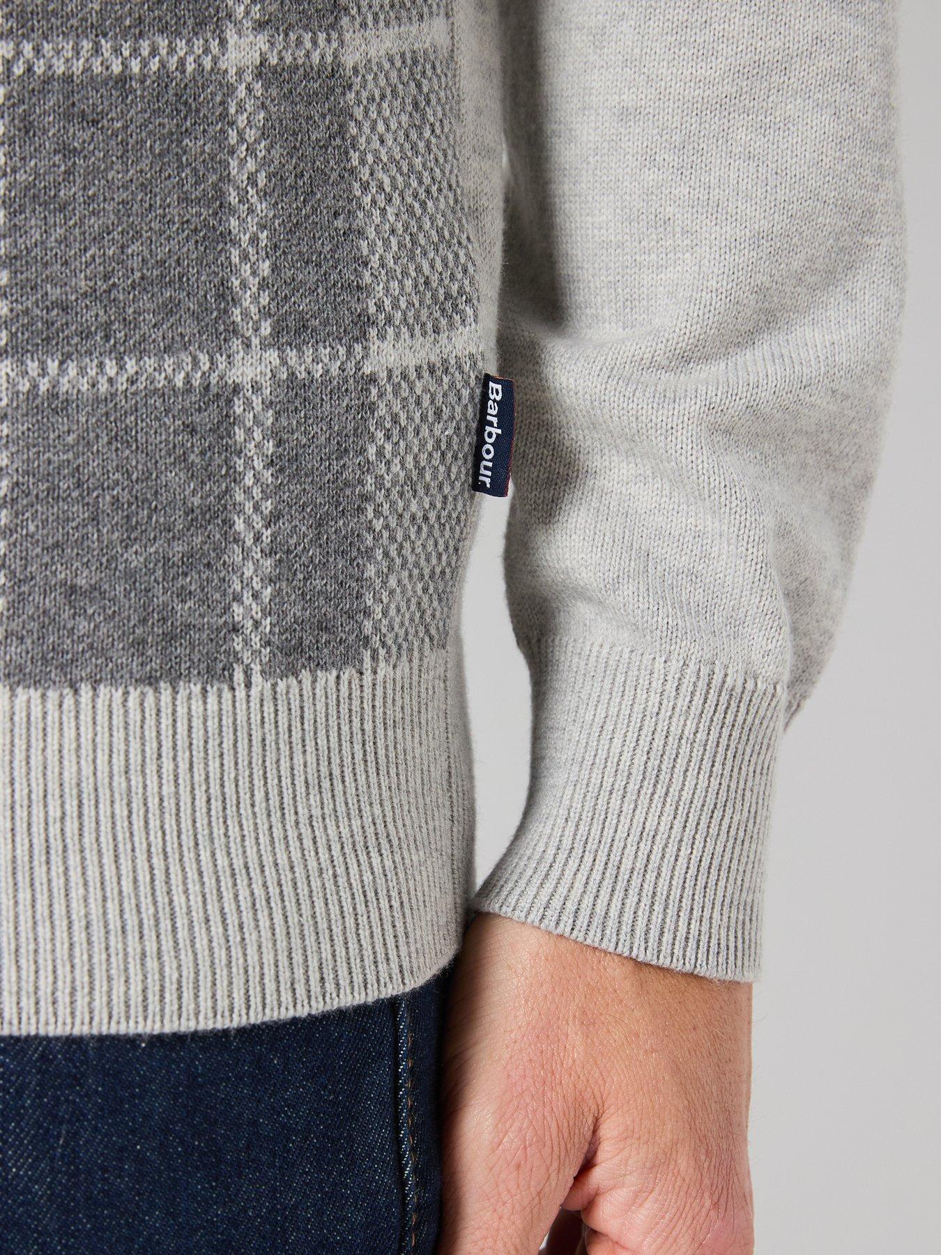 Image 4 of 6 of Barbour Mineral Tartan Crewneck Knitted Jumper - Grey