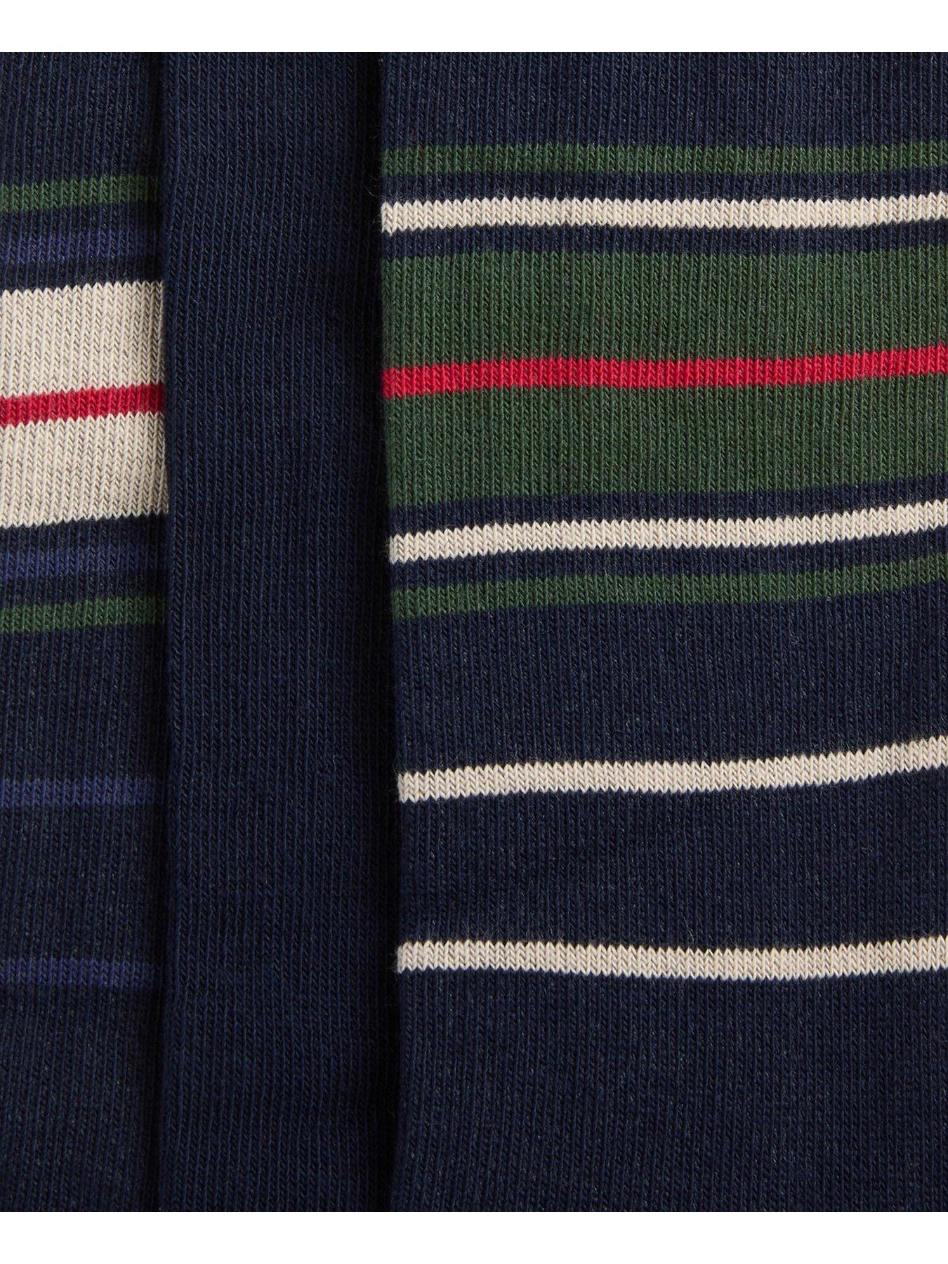 Image 3 of 4 of Barbour Mens Tartan Gift Box 3 Pack Socks - Navy