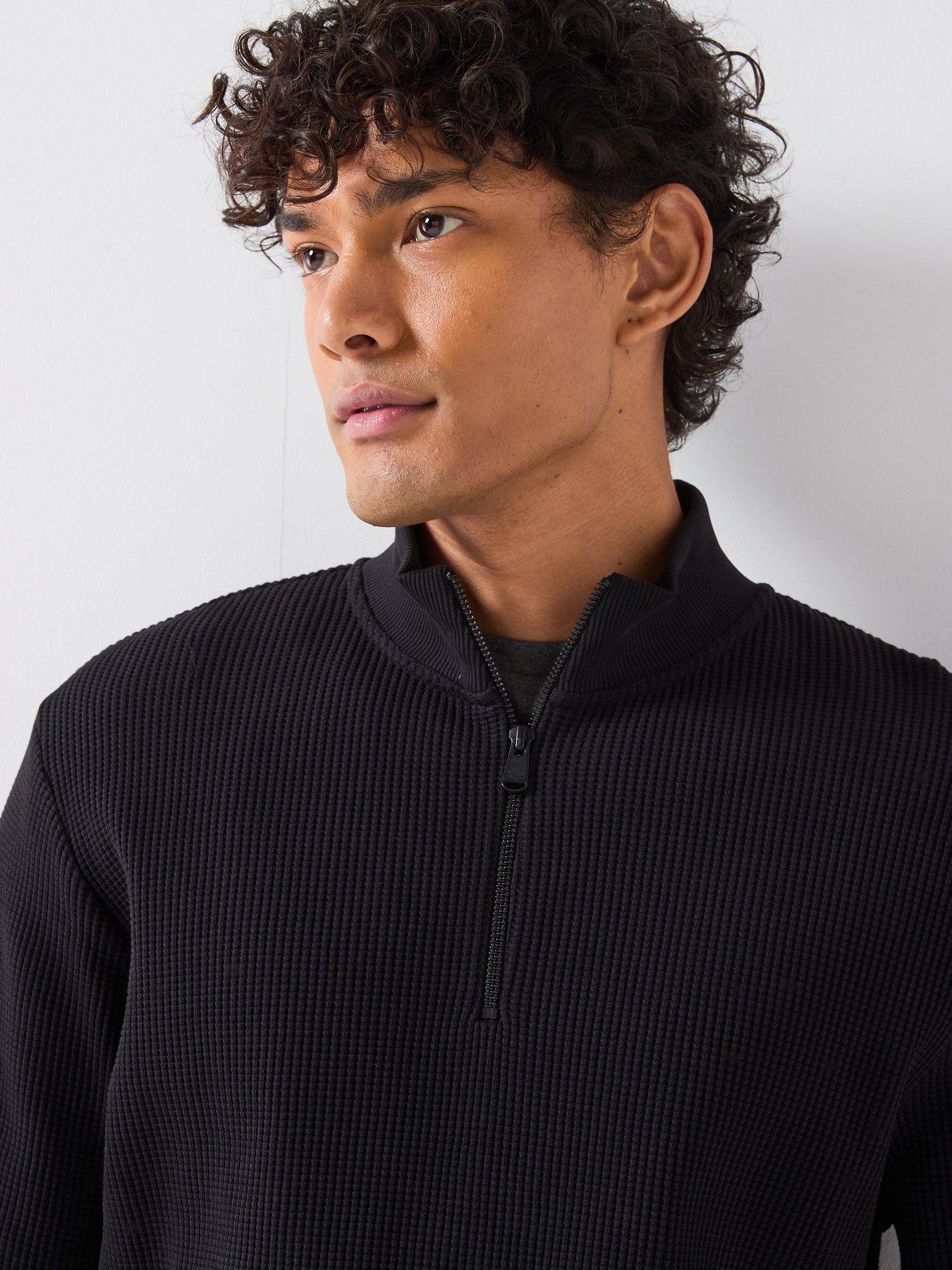 Image 4 of 6 of Barbour International Curve 1/4 Zip Sweat - Black
