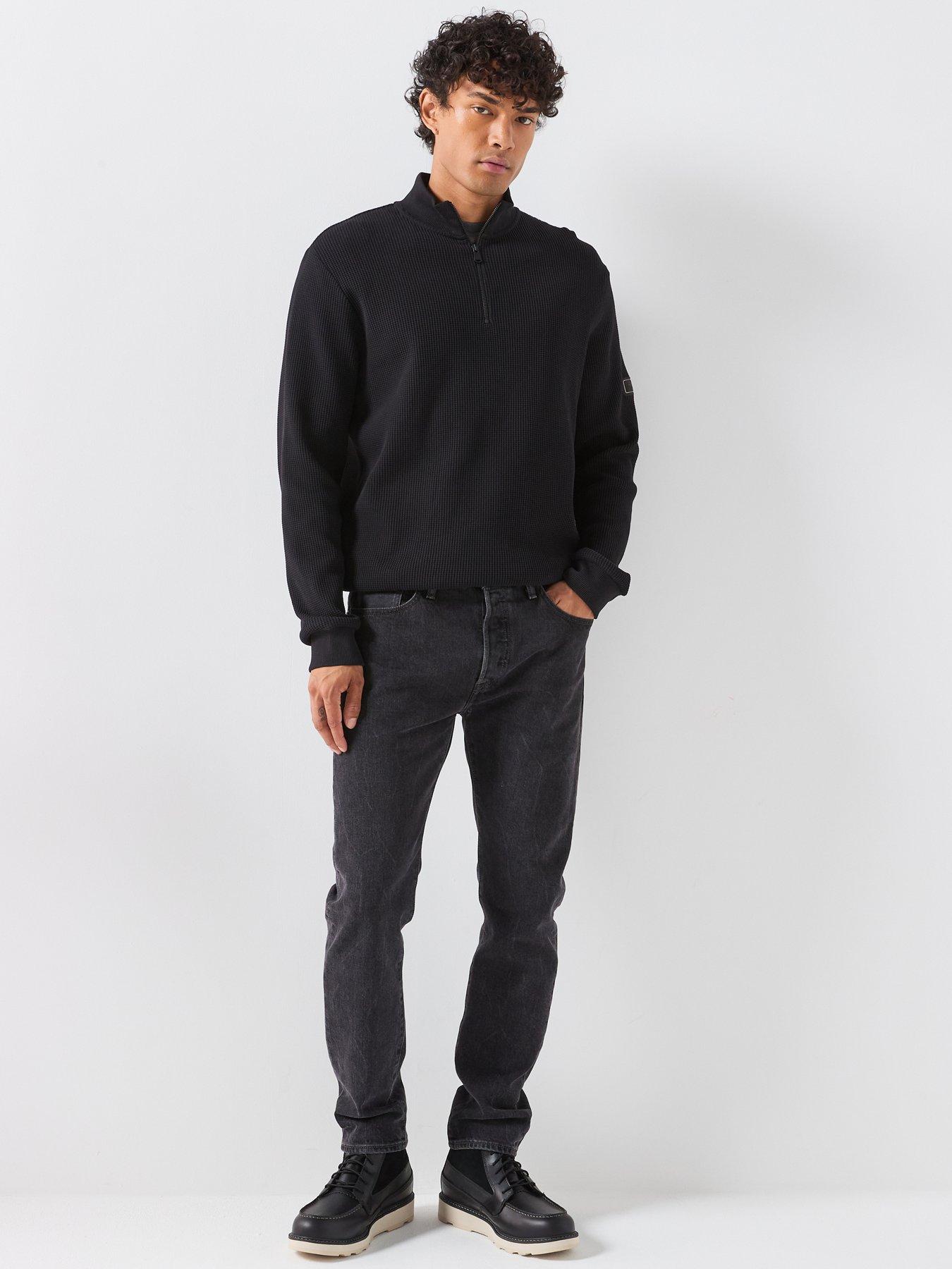 Image 6 of 6 of Barbour International Curve 1/4 Zip Sweat - Black