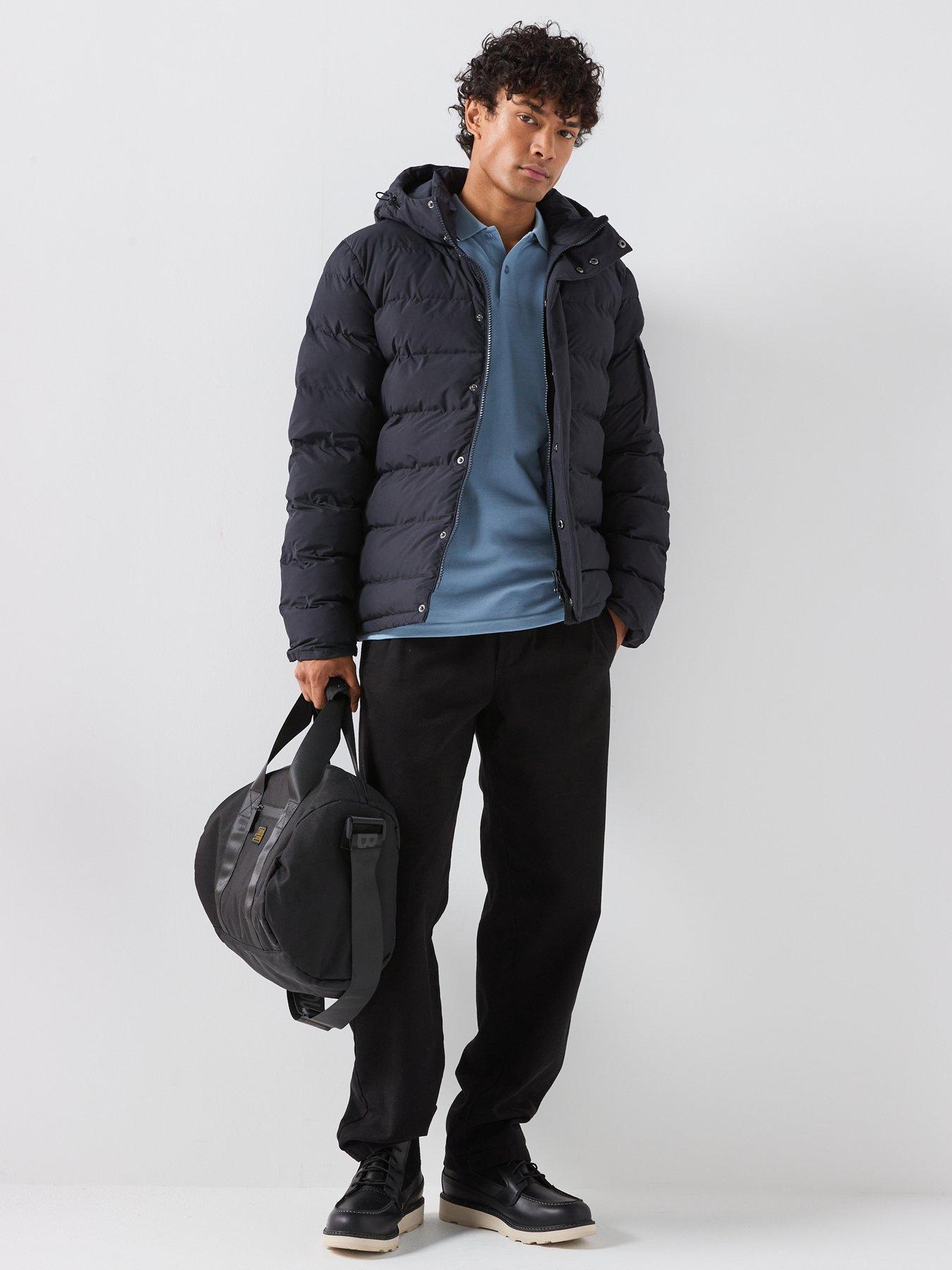 Image 3 of 6 of Barbour International Mens Daleson Hooded Padded Puffer Jacket - Navy