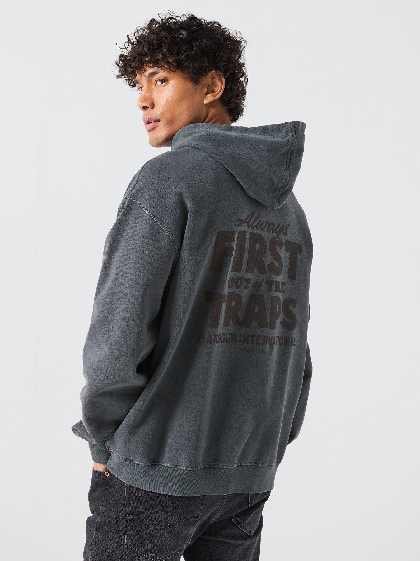 Barbour International International Eric Washed Graphic Hoodie - Black