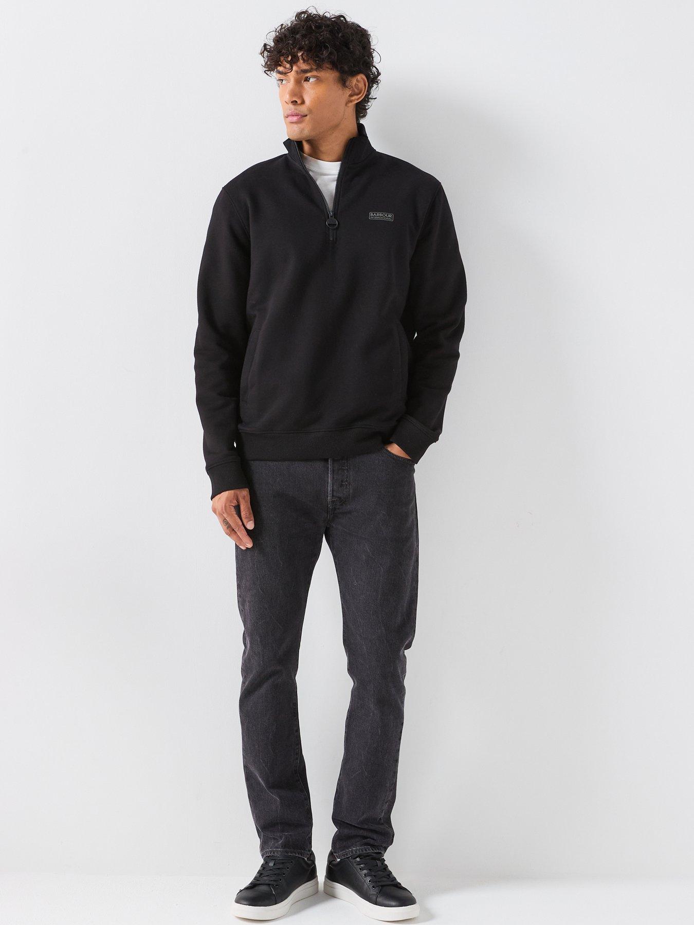Image 3 of 6 of Barbour International International Essential 1/4 Zip Sweat - Black