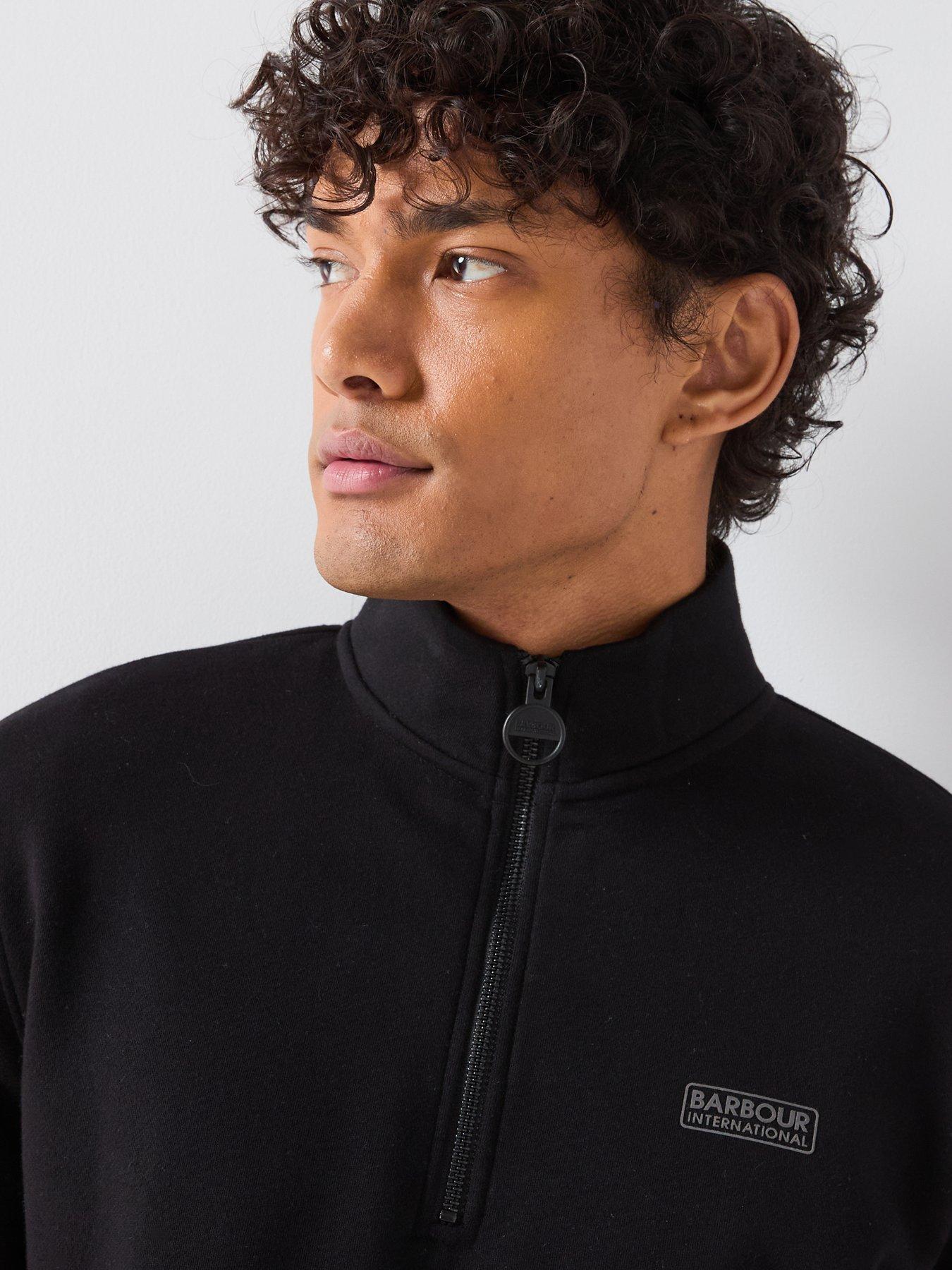 Image 4 of 6 of Barbour International International Essential 1/4 Zip Sweat - Black
