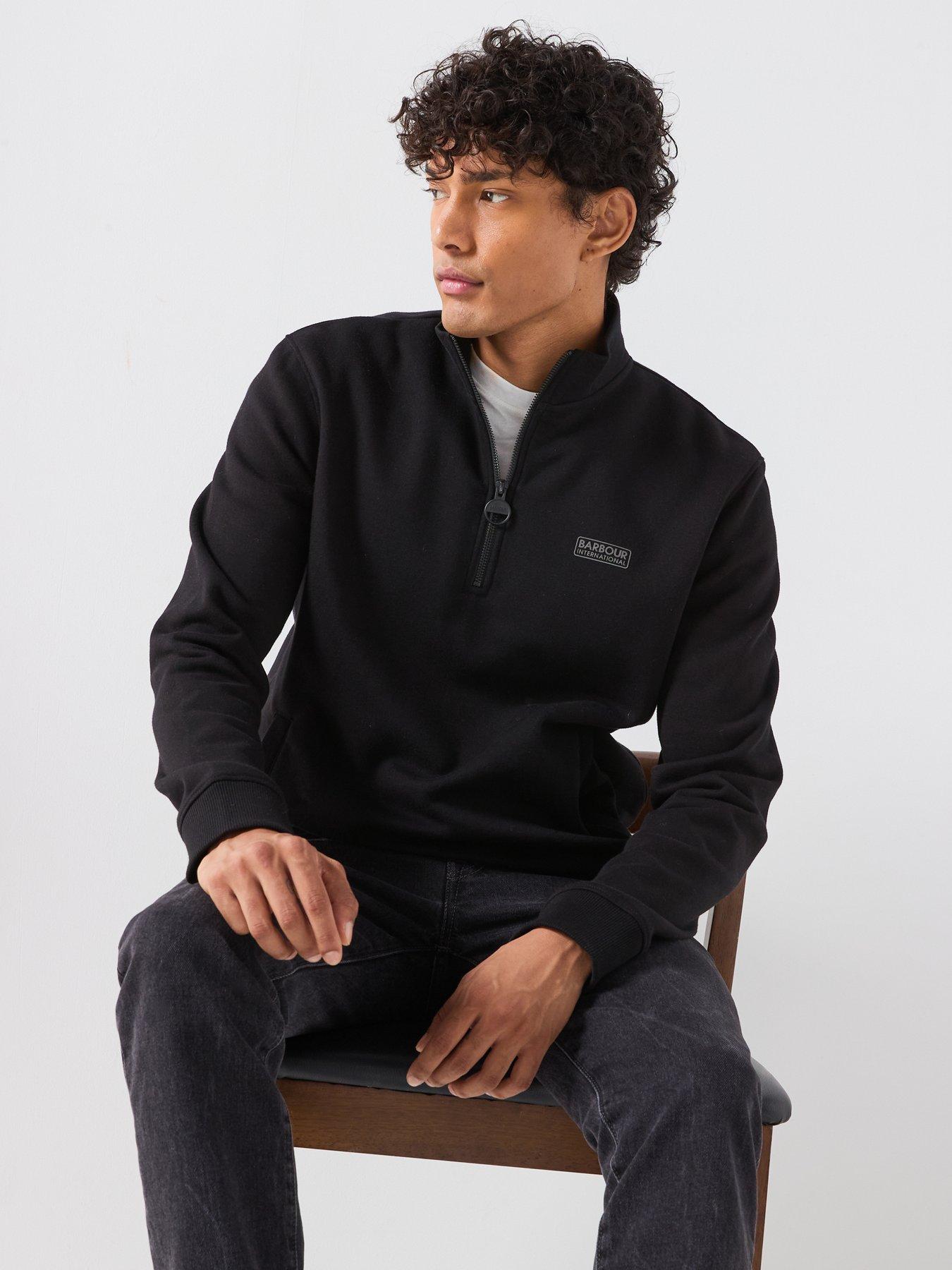 Image 5 of 6 of Barbour International International Essential 1/4 Zip Sweat - Black
